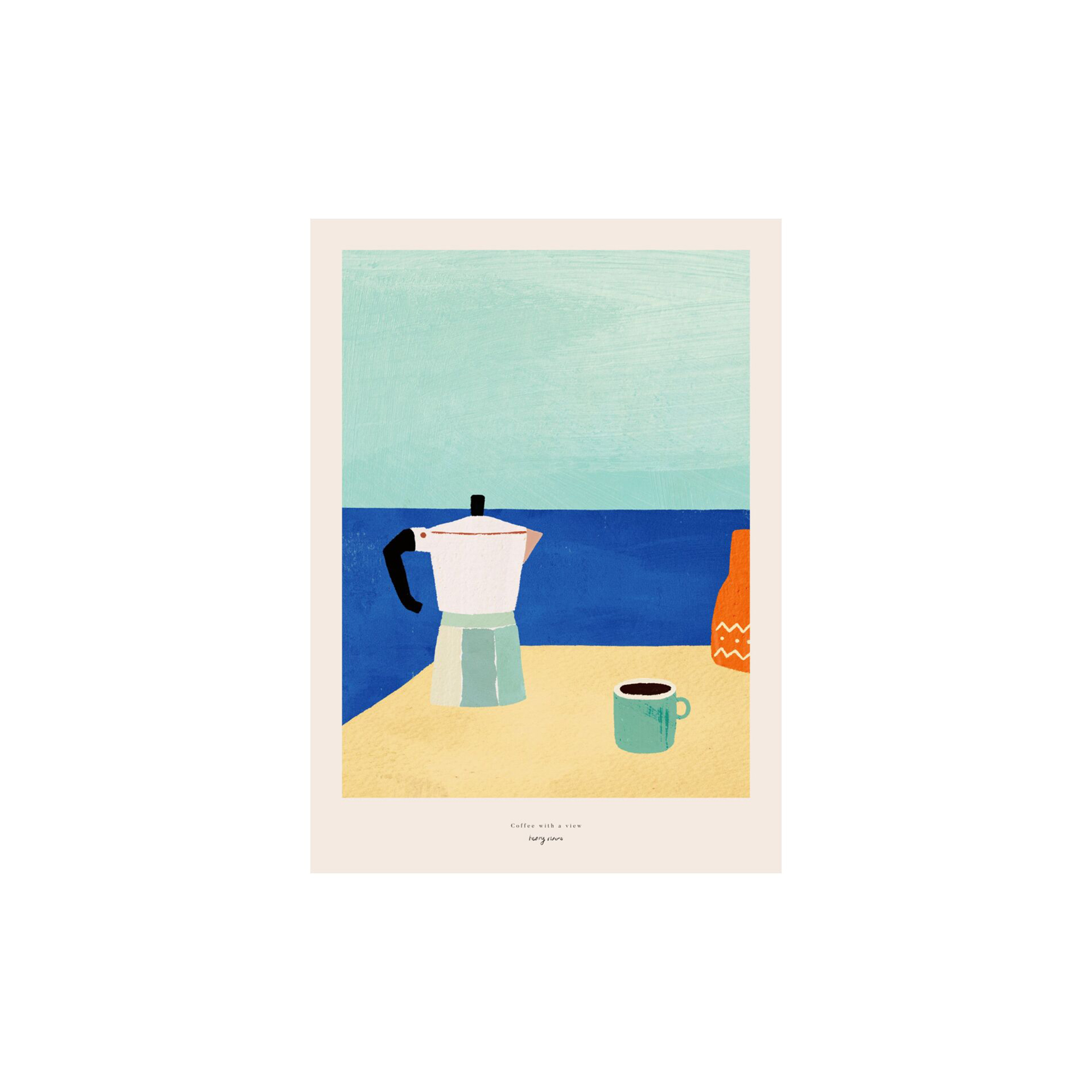 Poster & Frame - Coffee with a View - A4