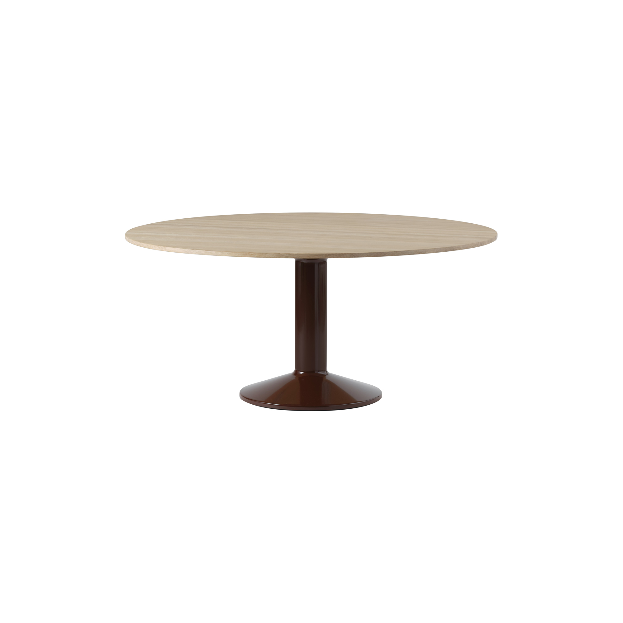 Muuto - Midst Table, oak/dark red - Ø160 cm