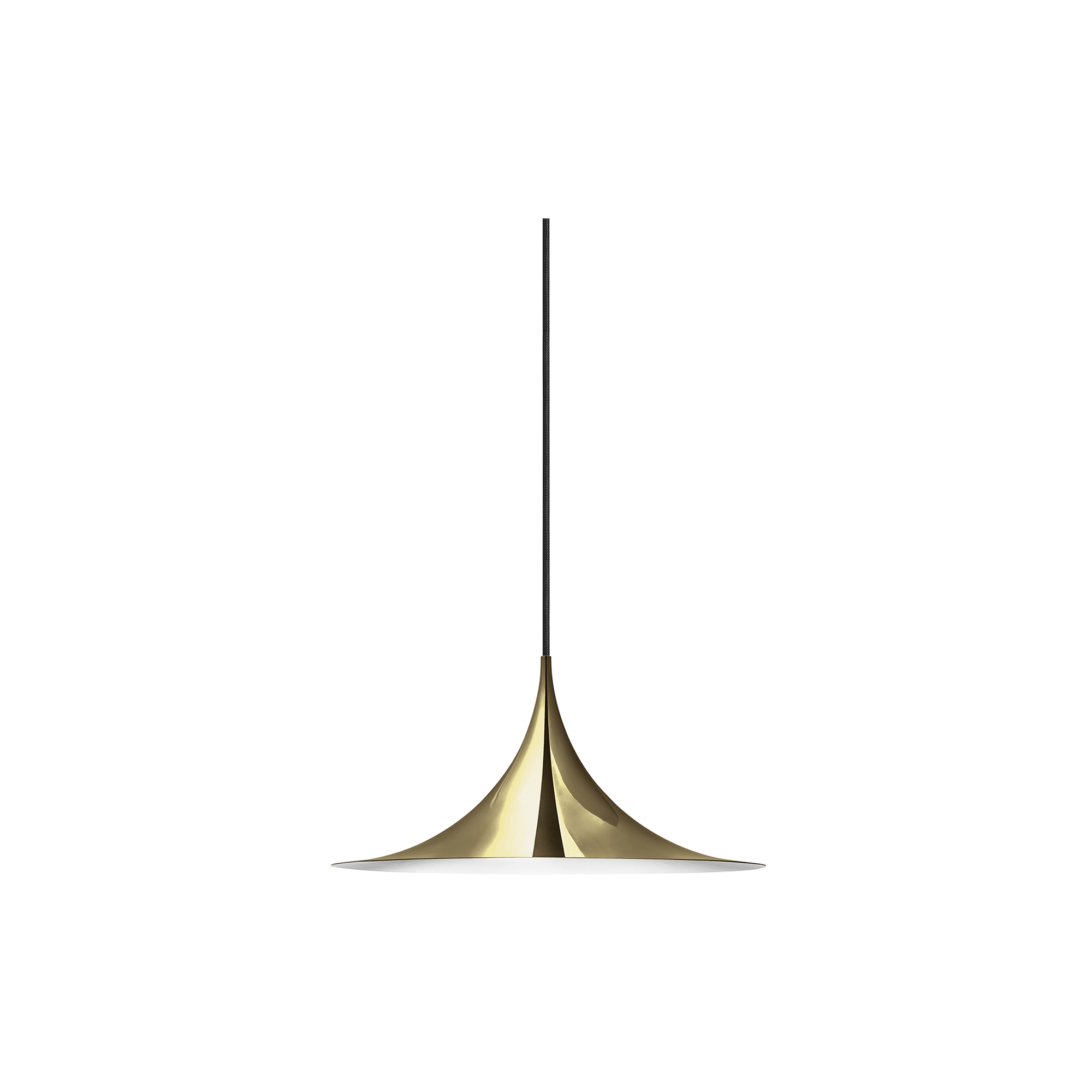 GUBI - Semi Pendant, polished brass - H: 22 x Ø 30 cm.