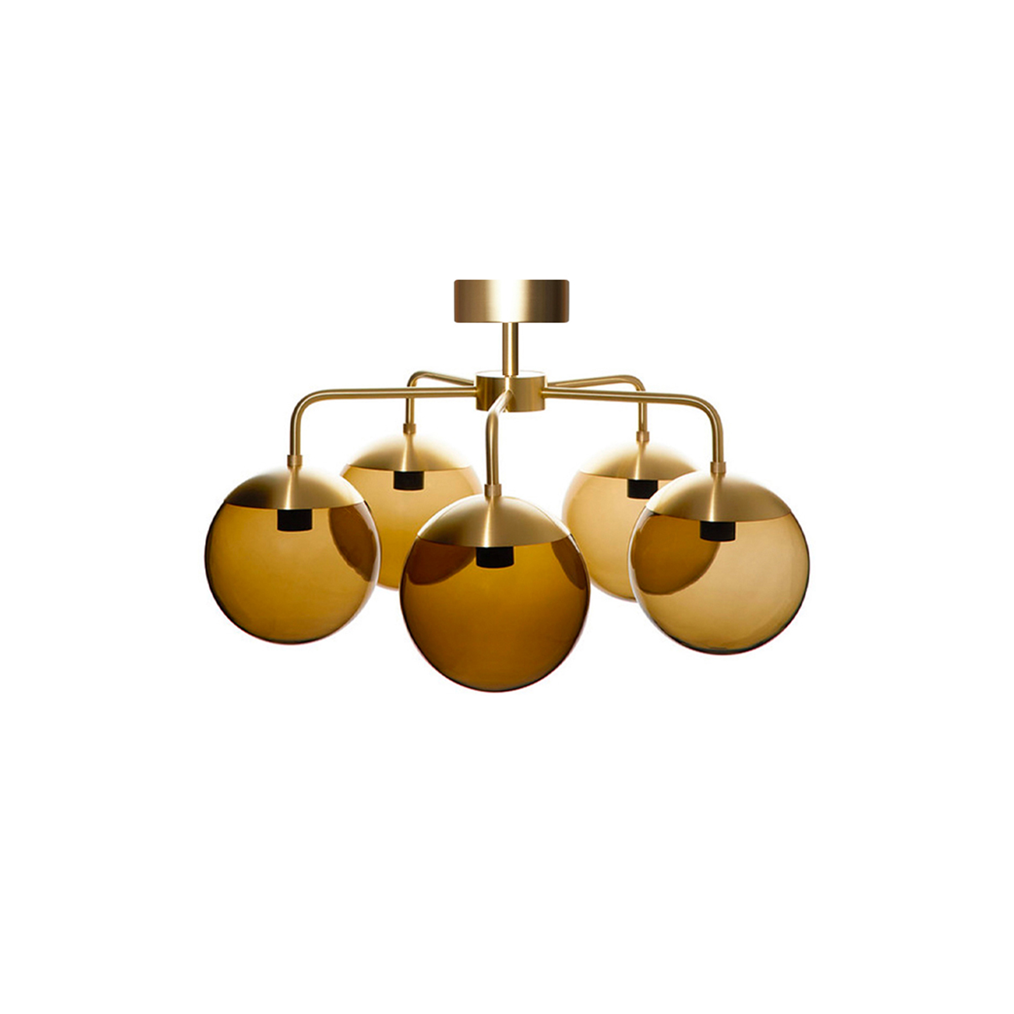 Rubn - Lord 5 Chandelier, brass/brown