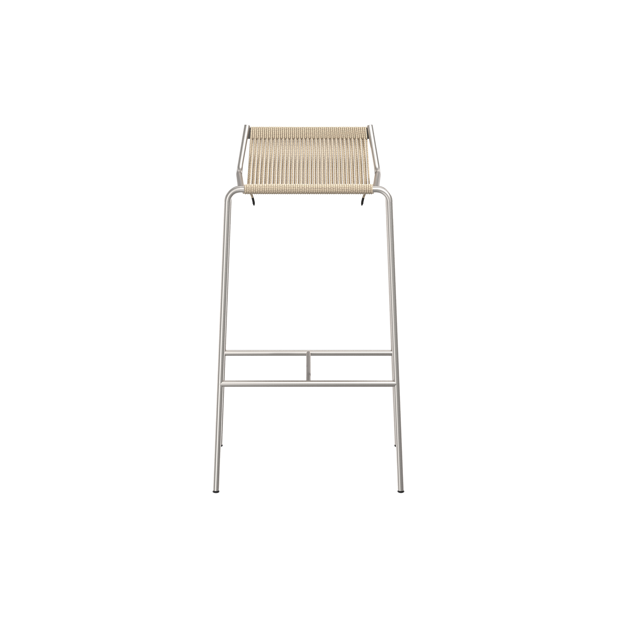 Thorup Copenhagen - Noel Bar Chair, steel/nature - H77 cm