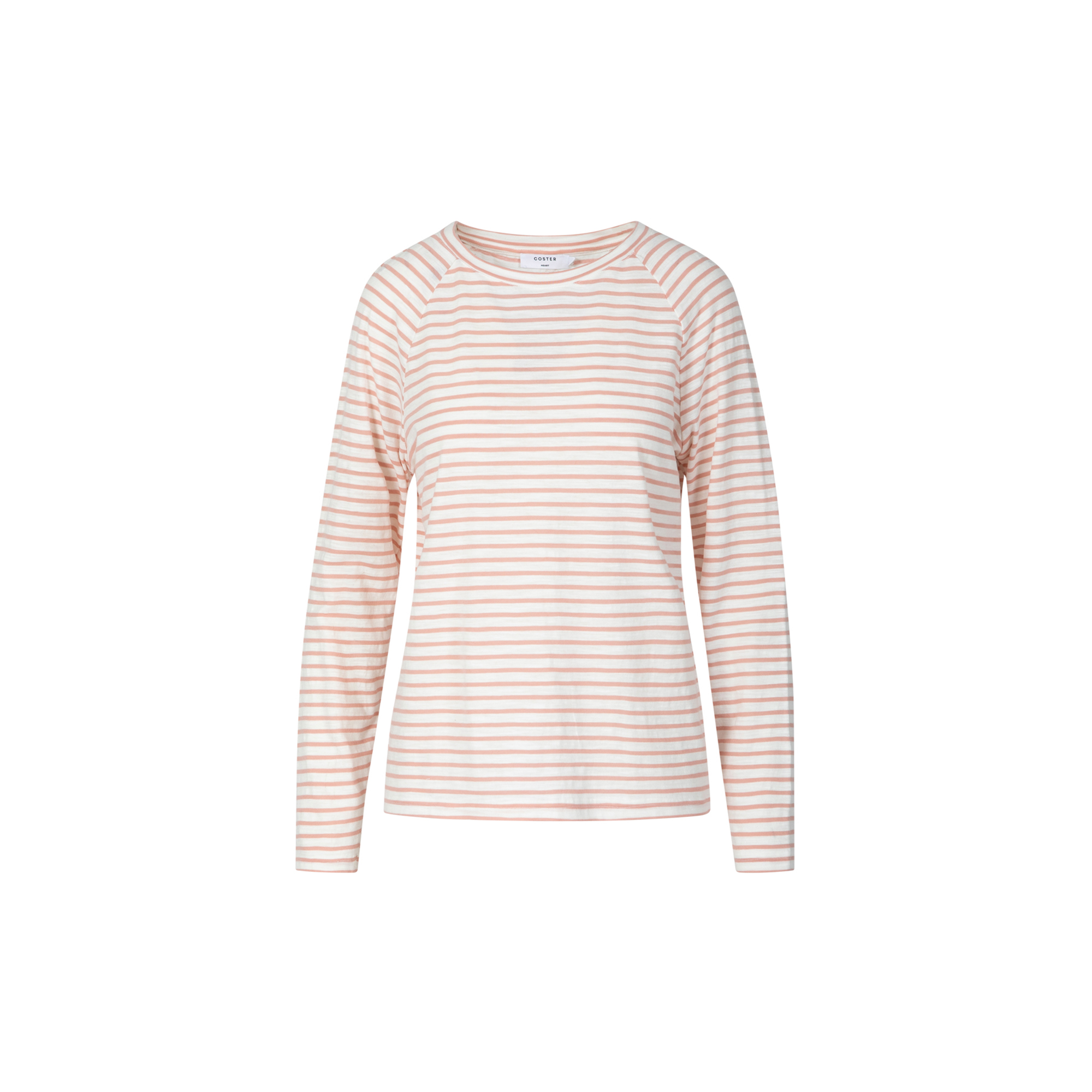 Coster Copenhagen - SILLA stripe longsleeved t-shirt, light pink/white stripe - Str. XXL