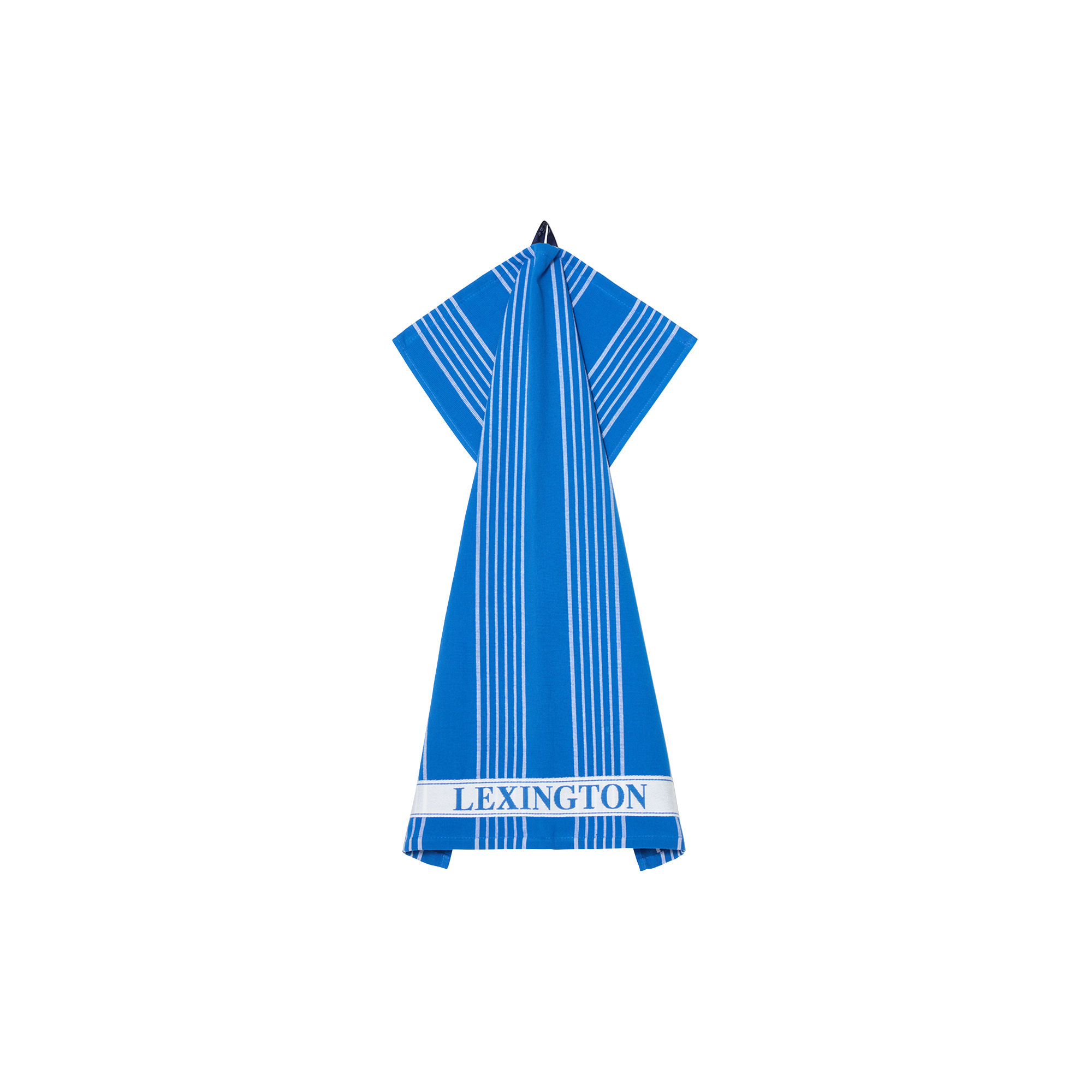 Lexington - Striped Organic Cotton Terry Kitchen Towel, blue/white