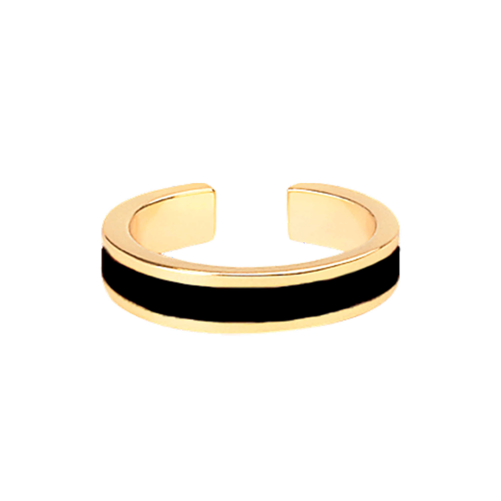 bangle up - BANGLE Ring, light gold/black