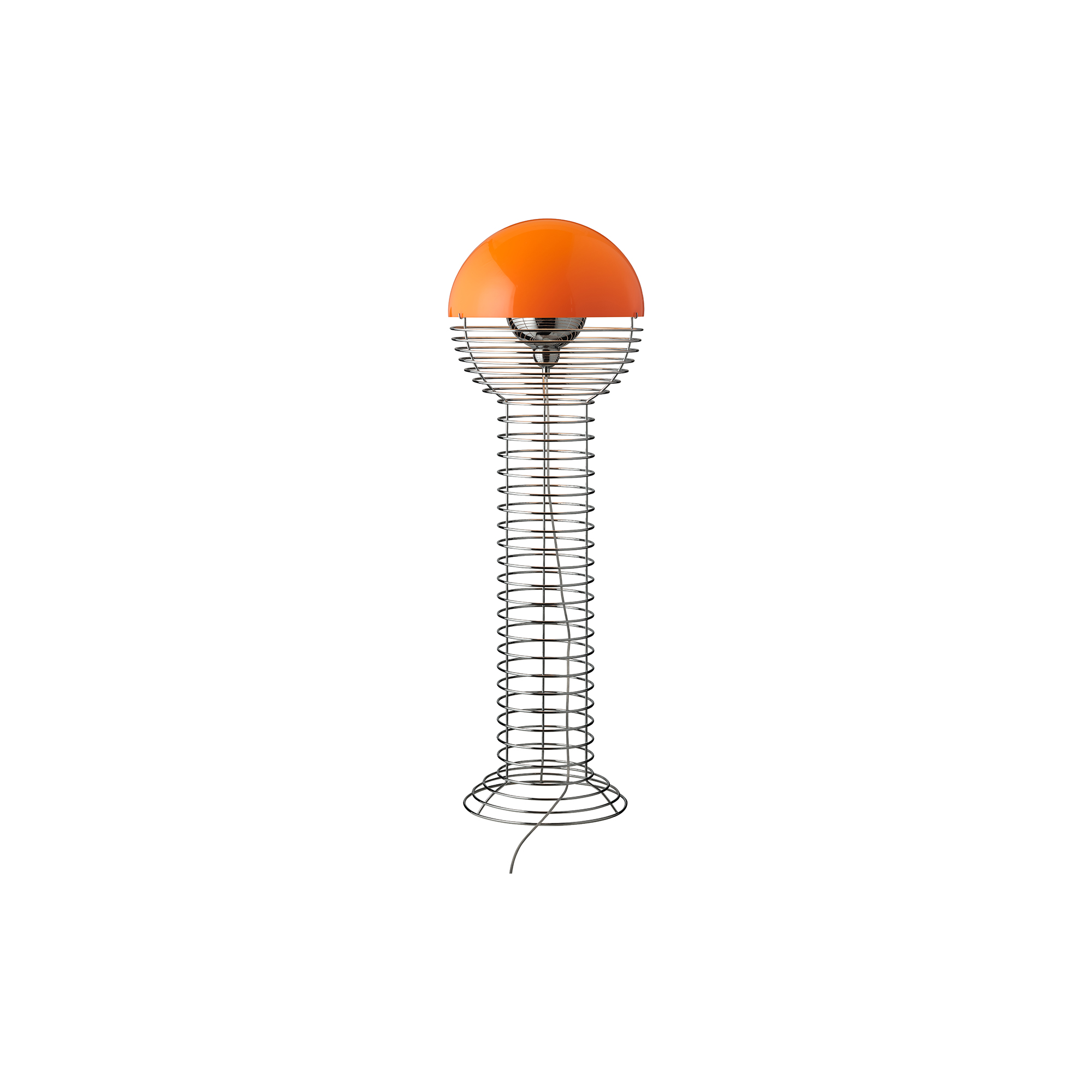 Verpan - Wire gulvlampe, orange - H: 120 x Ø 40 cm.