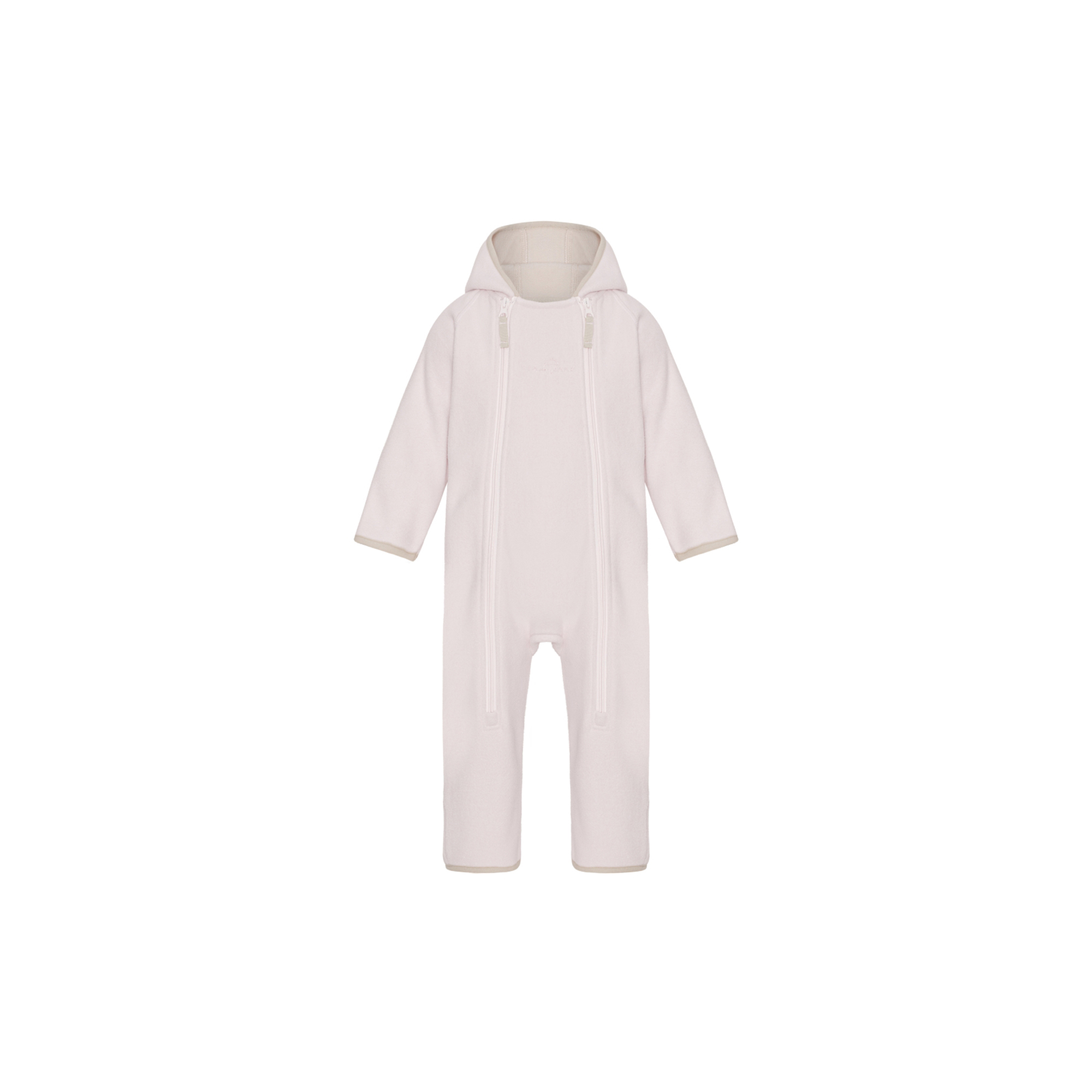 VER de TERRE - Doubleface Fleece Babysuit, rose powder/kit - Str. 1M