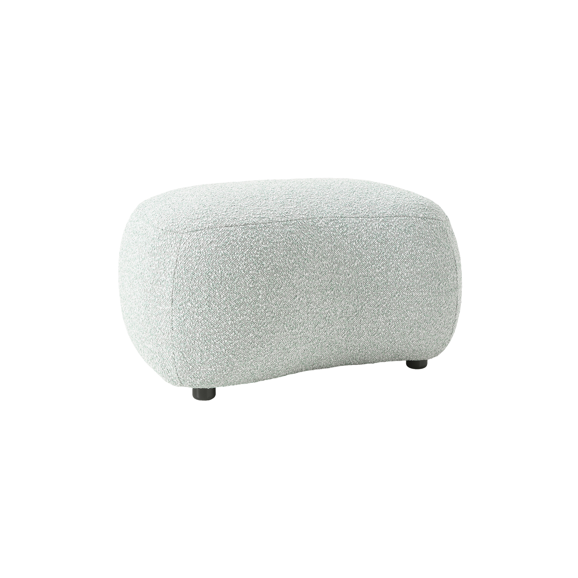 Westwing Collection - Alba Sofa Pouf, bouclé light blue