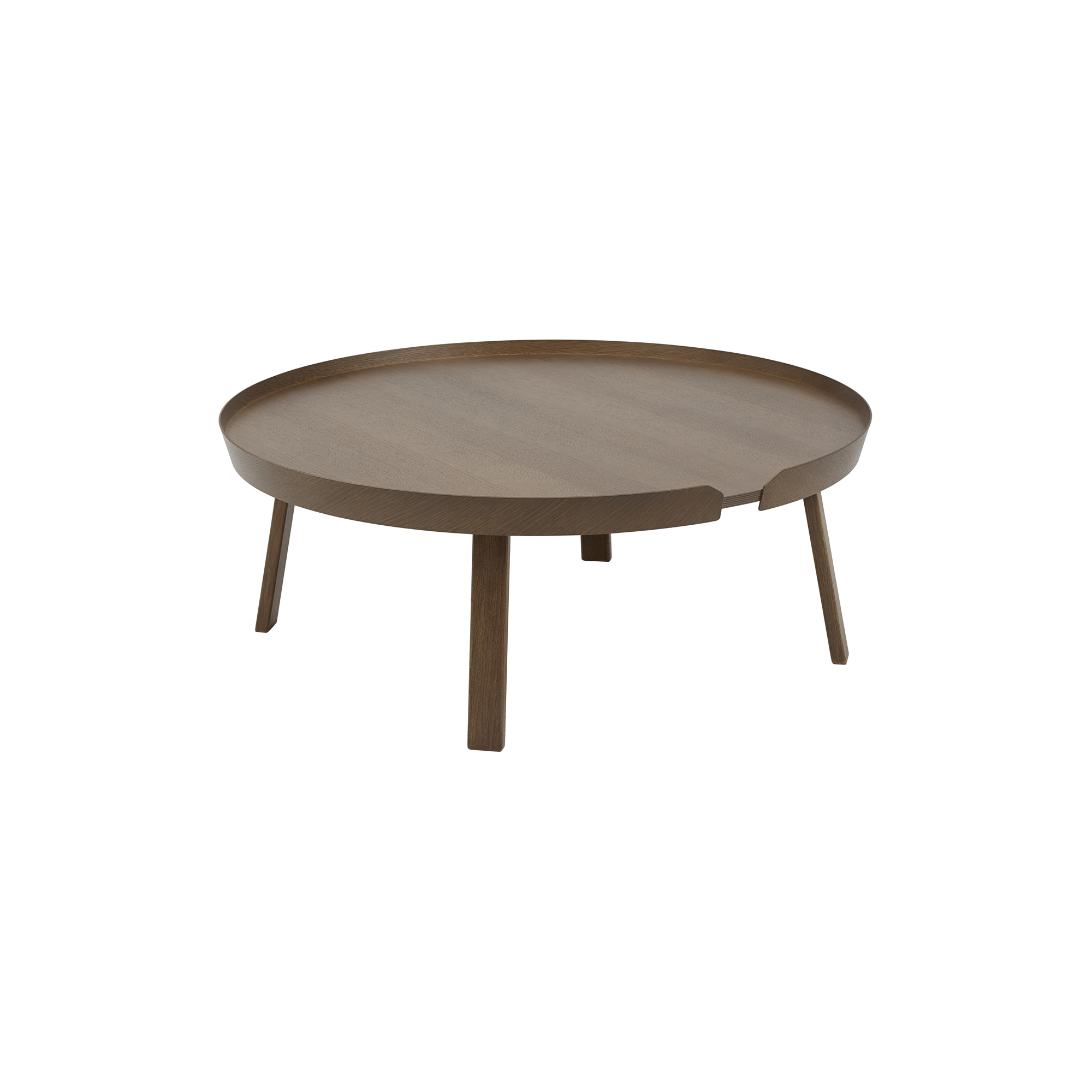 Muuto - Around Coffee Table, stained dark brown - Ø95 cm