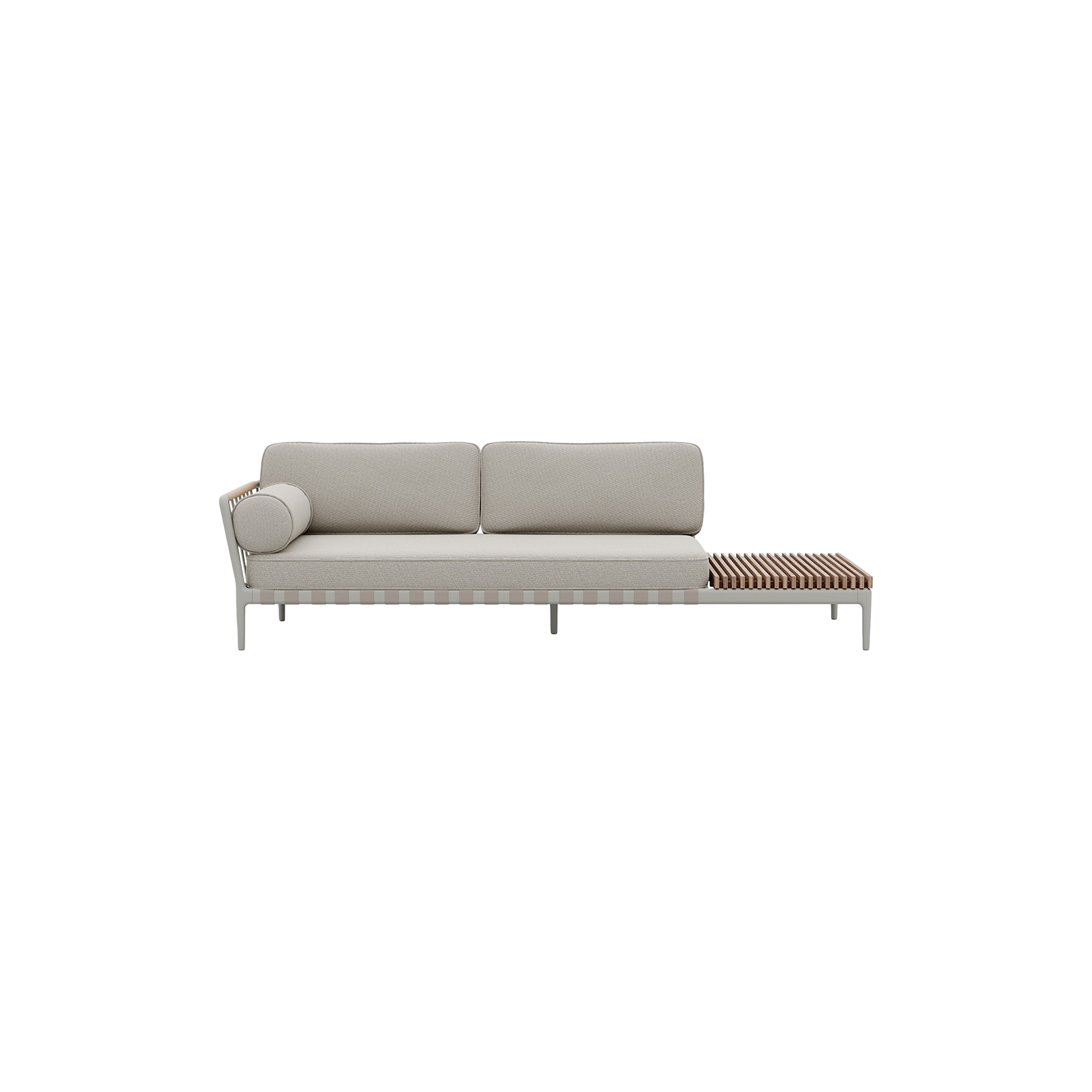 Vipp - VIPP720 Open-Air Sofa Open End, right, light grey