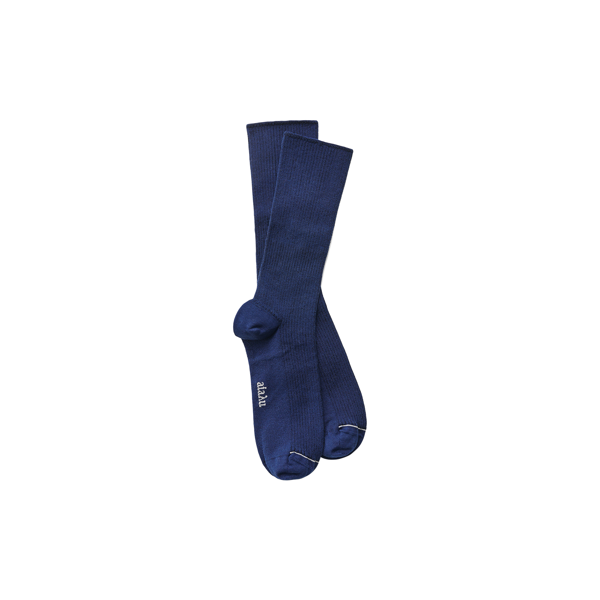 Aiayu - Cotton Rib Socks, midnight blue - 36-38
