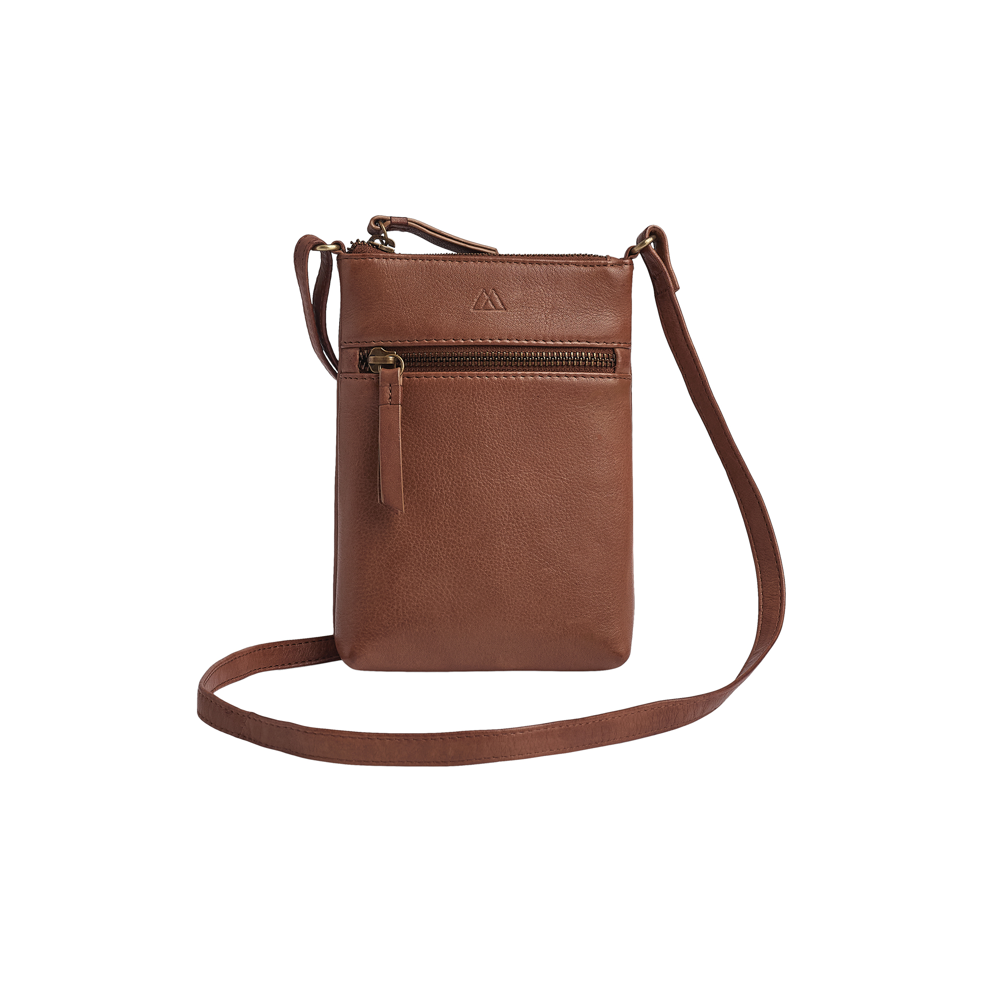 Markberg - AvenMBG Cross. Bag, Soft Vin., cognac w/br. gold