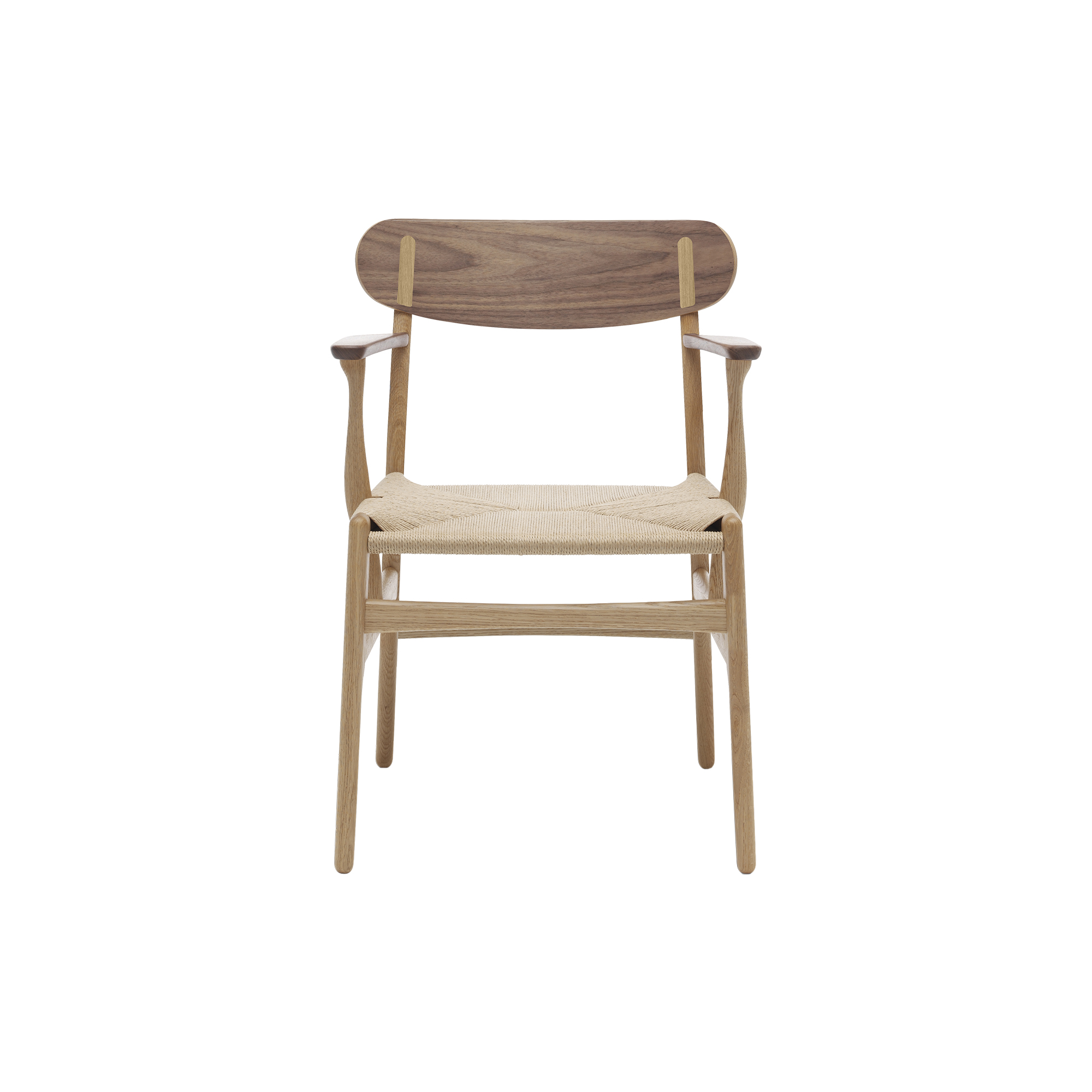 Carl Hansen & Søn - CH26 spisebordsstol, olieret eg/olieret valnød/natur - H: 79,8 x B: 59,2 x D: 51,9 cm.