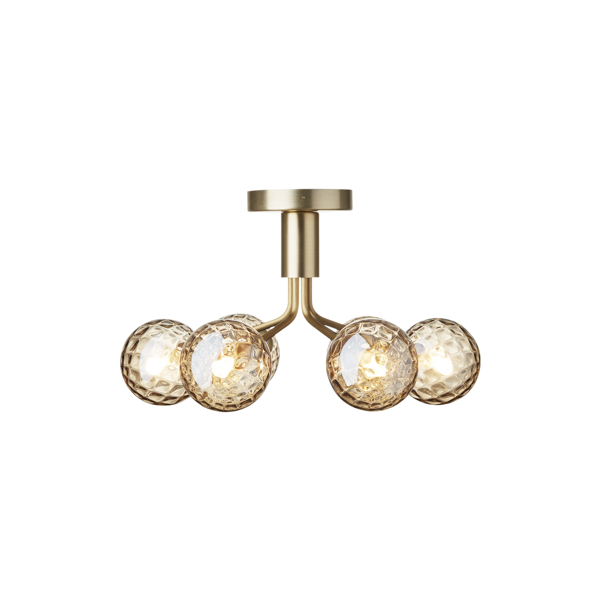 Nuura - Apiales 6 Ceiling Lamp, brushed brass/optic gold