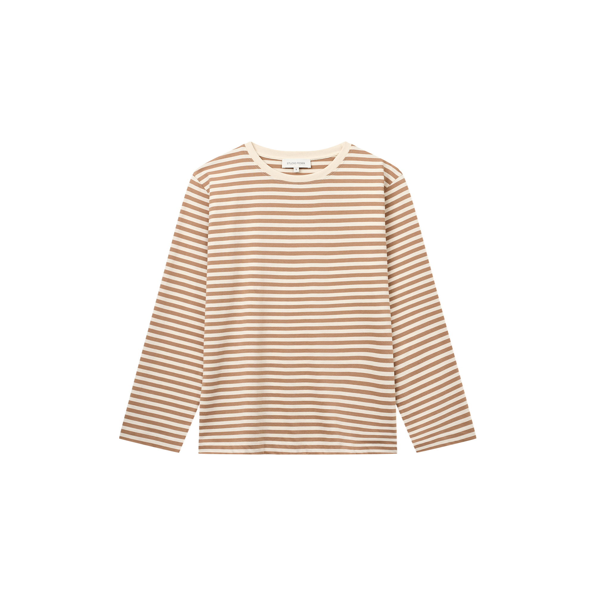 Studio Feder - Freya LS T-shirt, porta bella - Str. XL