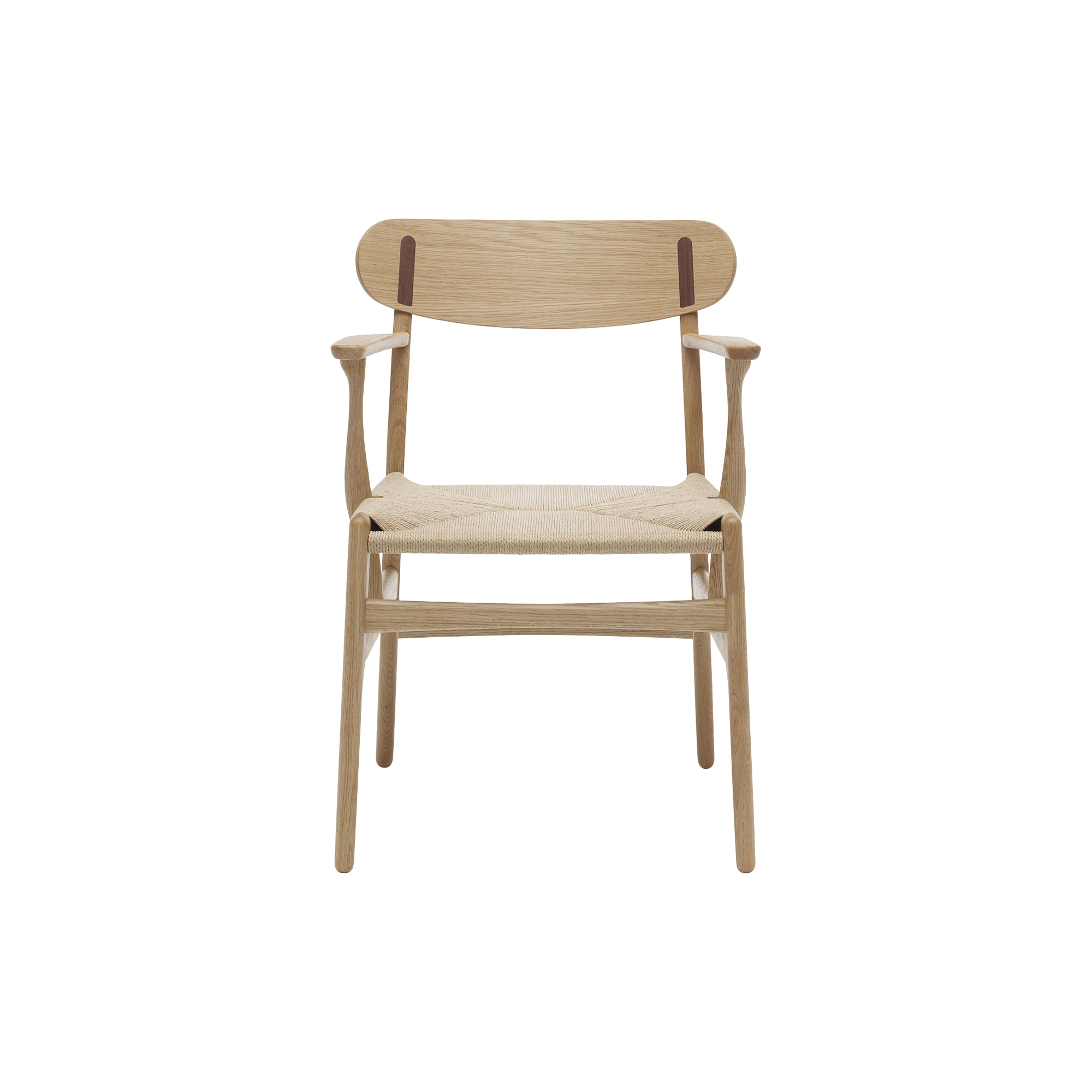 Carl Hansen & Søn - CH26 spisebordsstol, olieret eg/olieret valnød/natur - H: 79 x B: 59 x D: 52 cm.