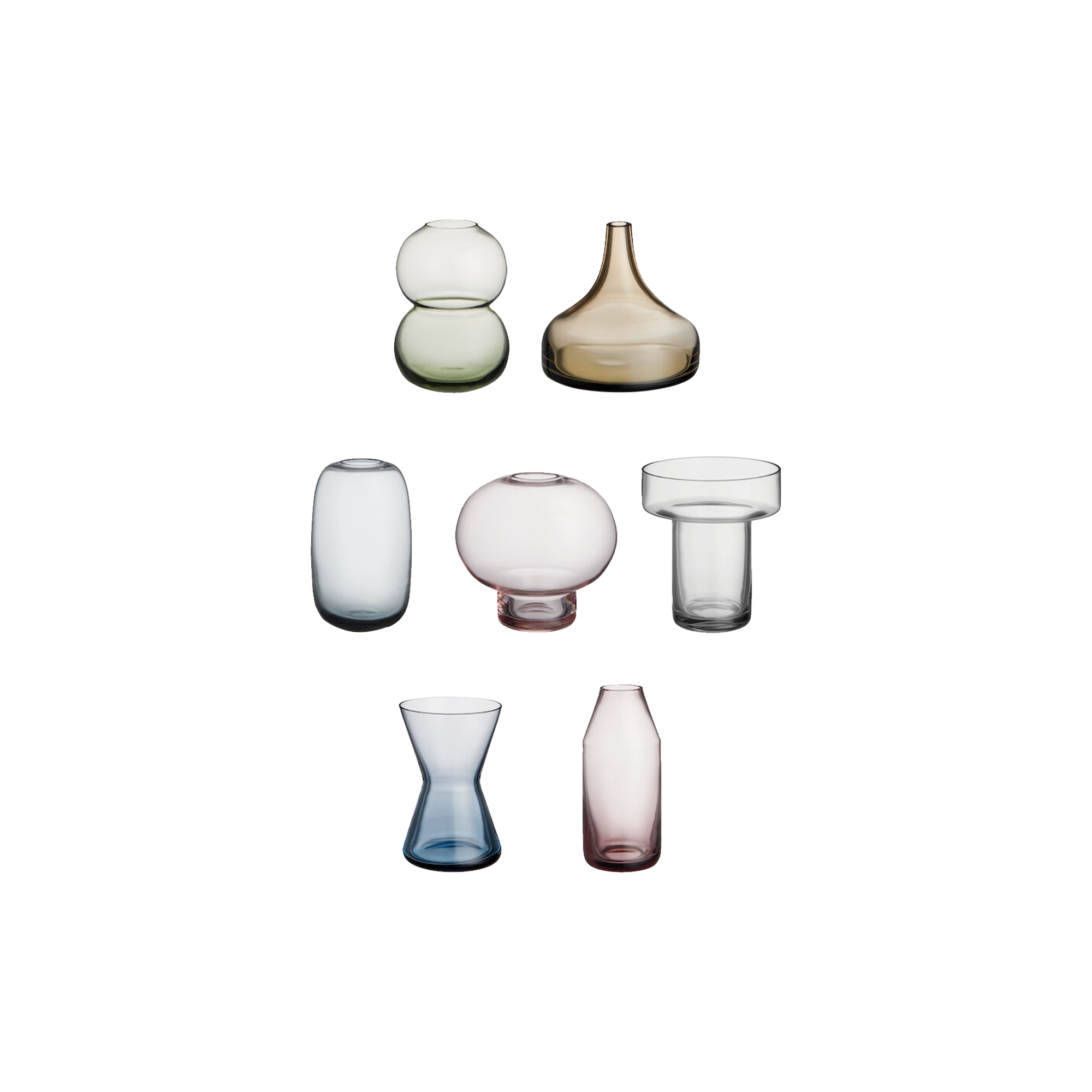 Orrefors - Midsummer Mini vaser 7-pack,