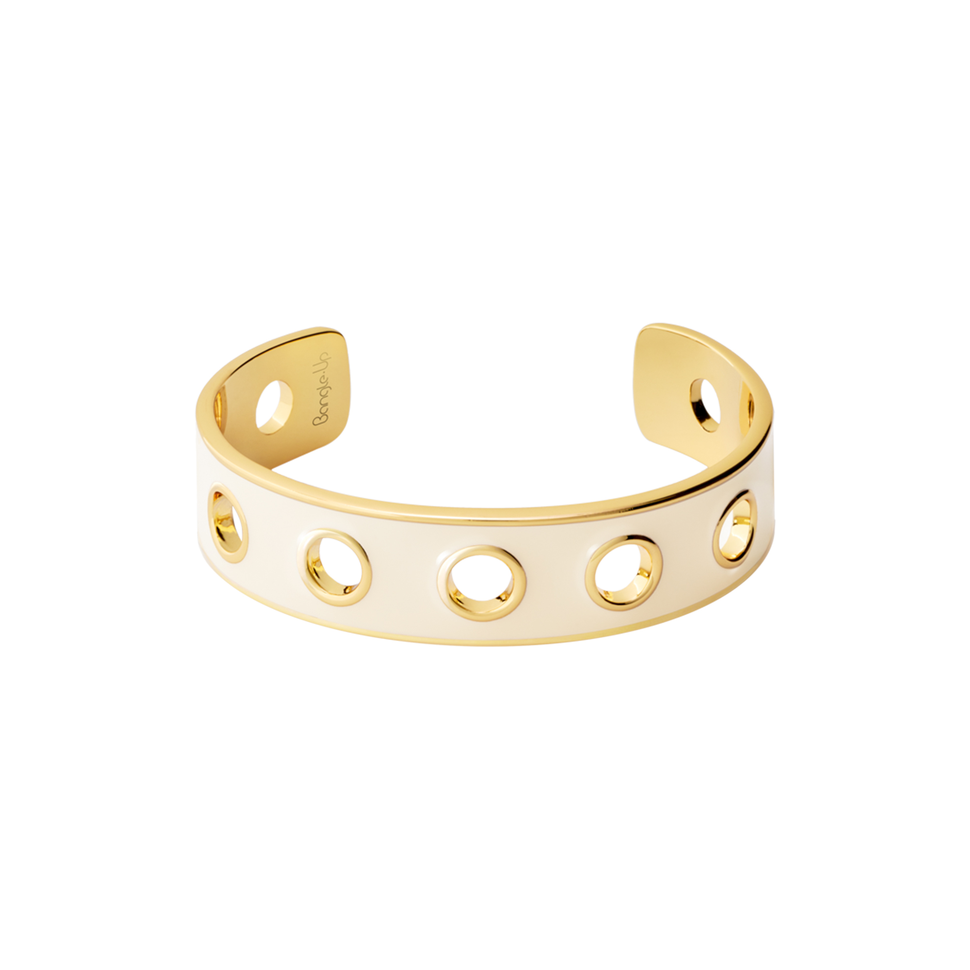 bangle up - EYELET Bracelet Thin, sand white - One-size