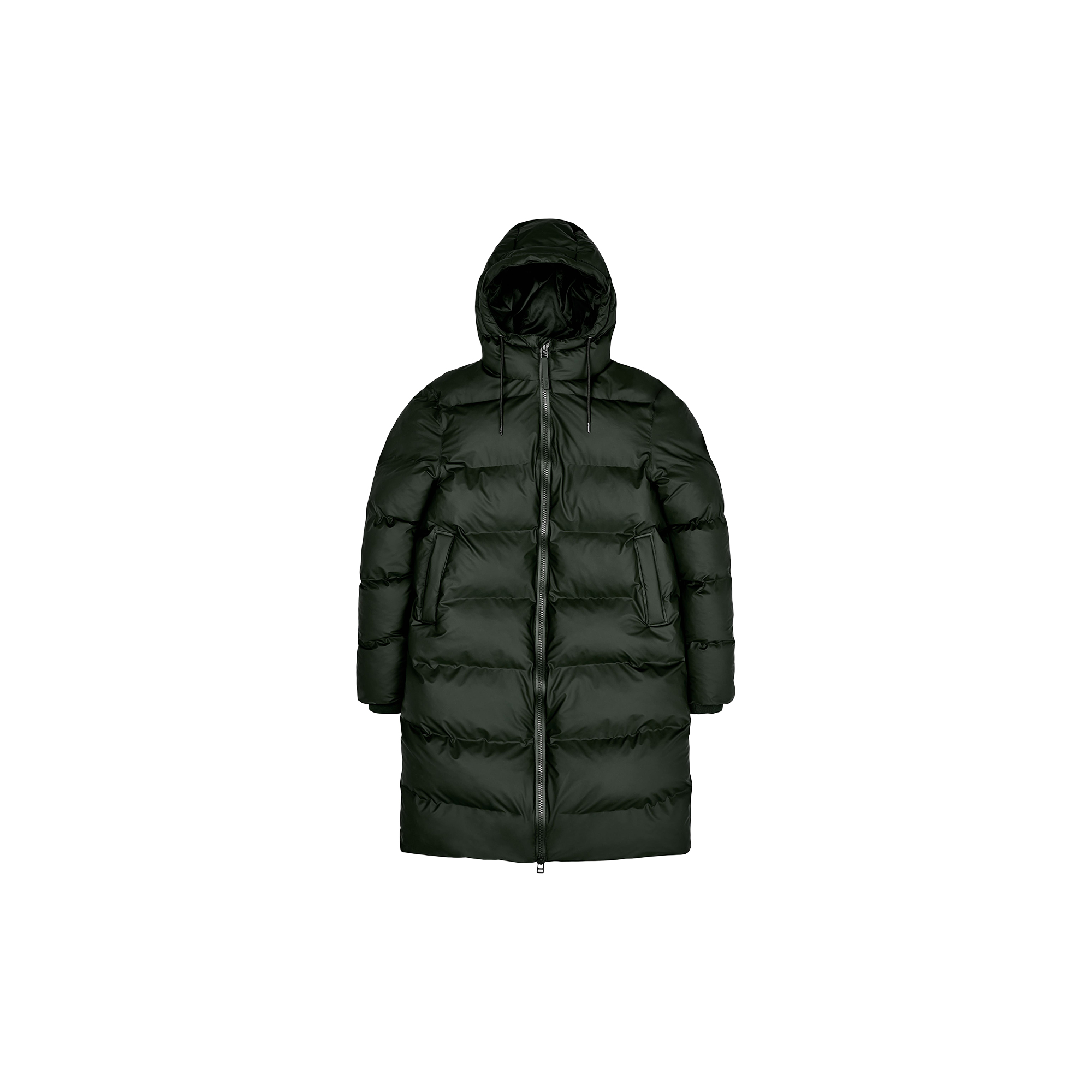 Rains - Long Puffer Jacket, green - Str. XL