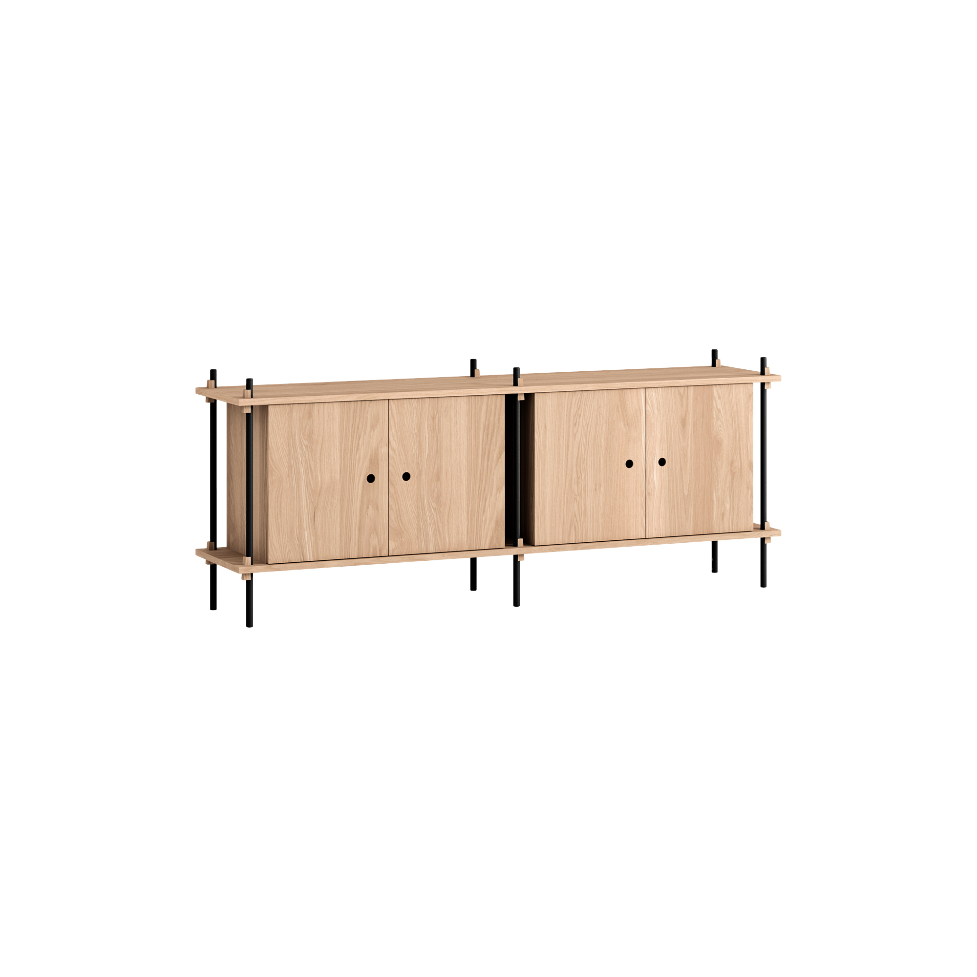 MOEBE - Shelving Sideboard, oak/black