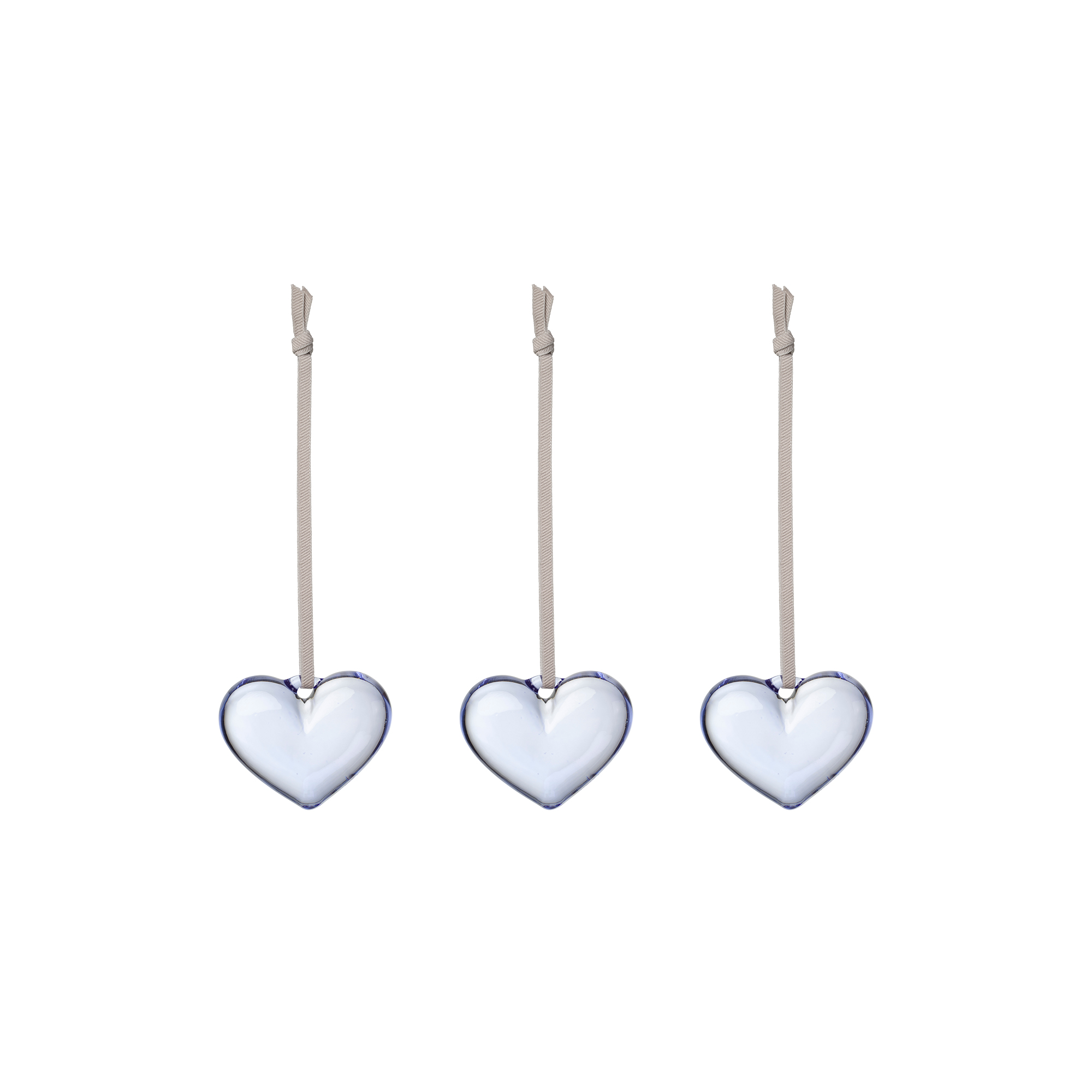 Iittala - Glashjerte 3-pak, lys blå, Iittala Decorations