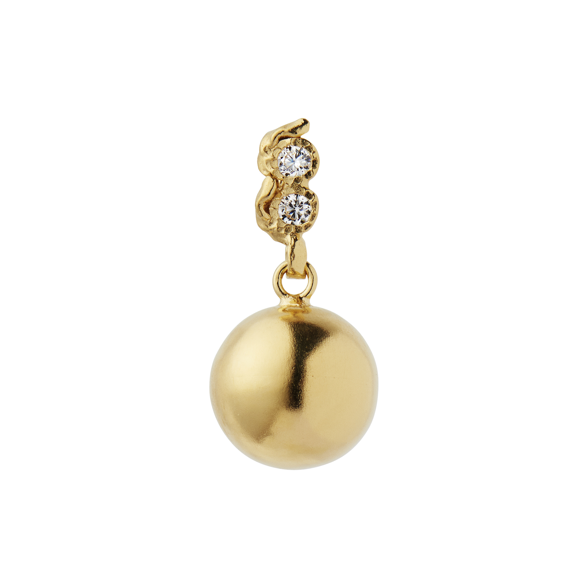 Stine A Jewelry - Twin Flow & Disco Ball Earring Single, gold