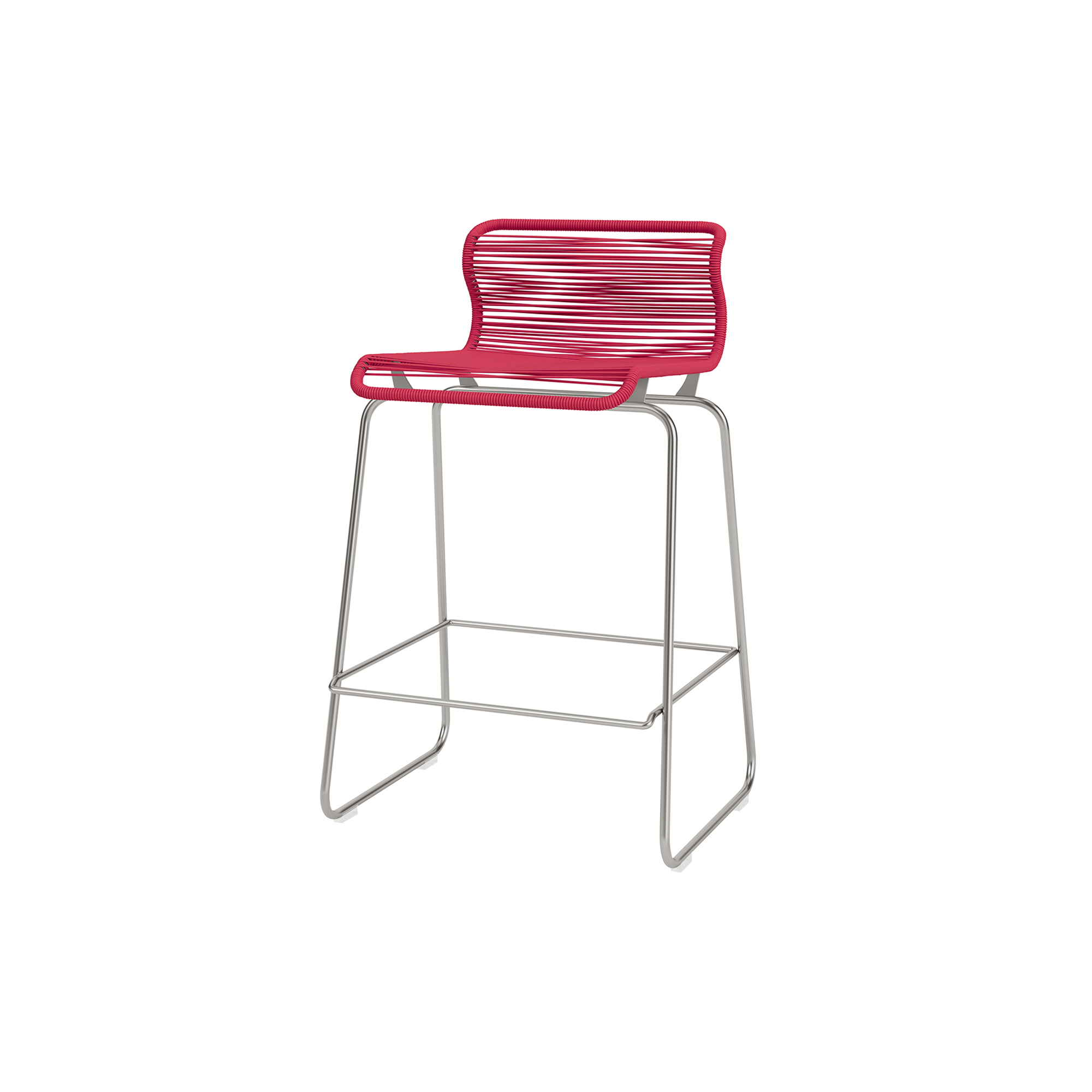 Montana Furniture - Panton One Kitchen barstol, scarlett/steel - H: 83 x B: 50 x D: 44 cm.