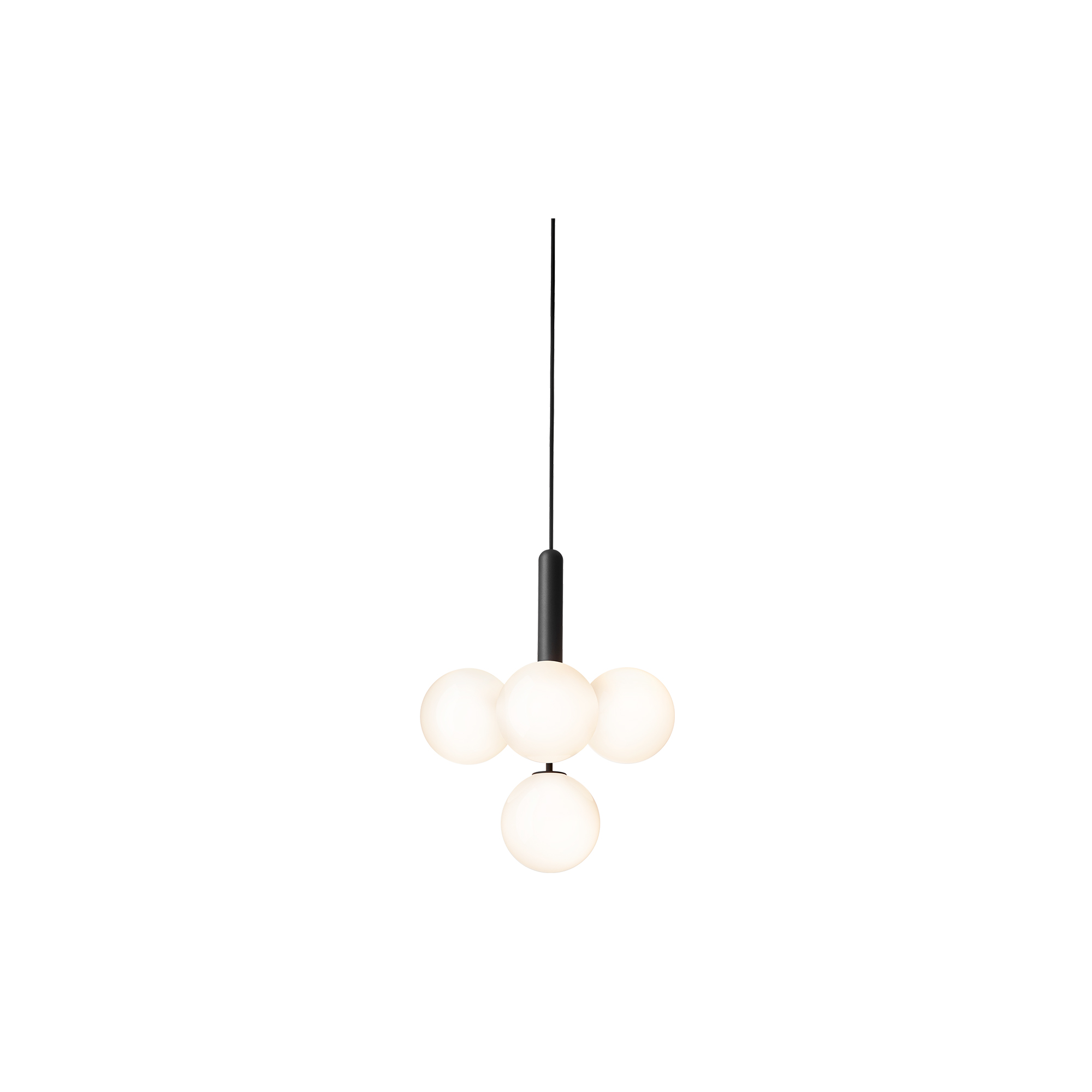 Nuura - Miira 4 Pendant, rock grey/opal white