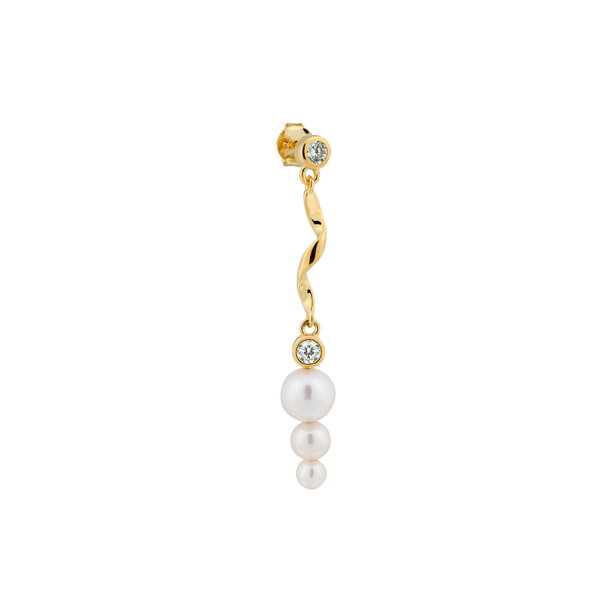 The Earring Shop - Twirl Pearl Stud
