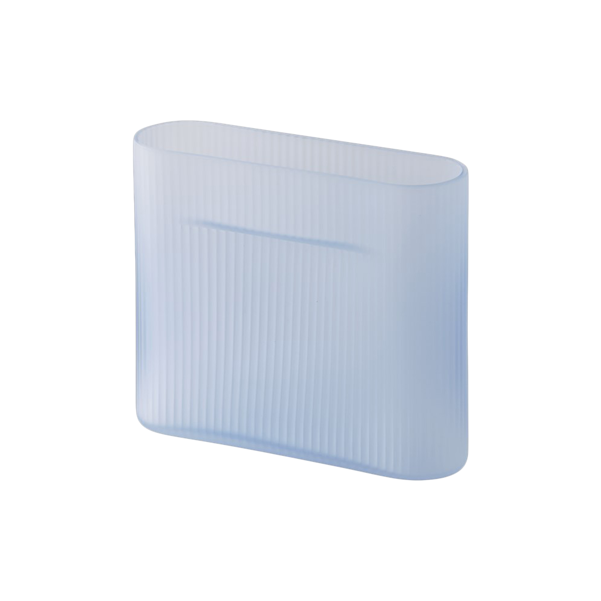 Muuto - Ridge Vase, light blue/frosted glass - H16.5 cm