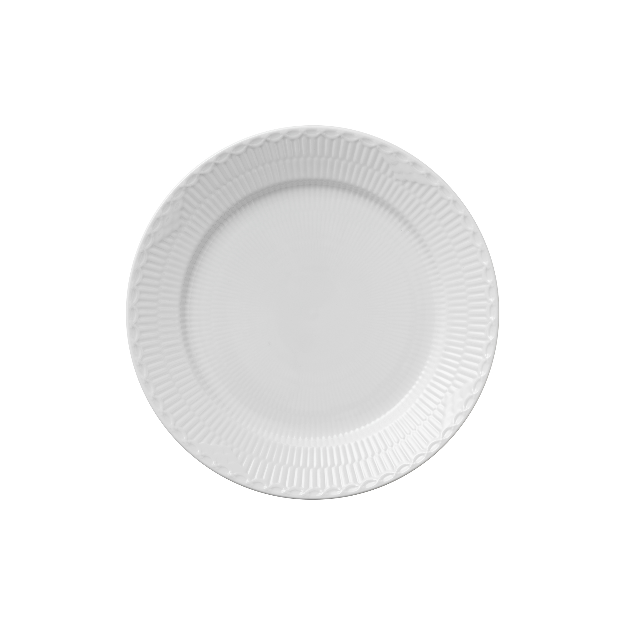 Royal Copenhagen - Hvid Halvblonde tallerken Ø 27 cm - Ø27 cm
