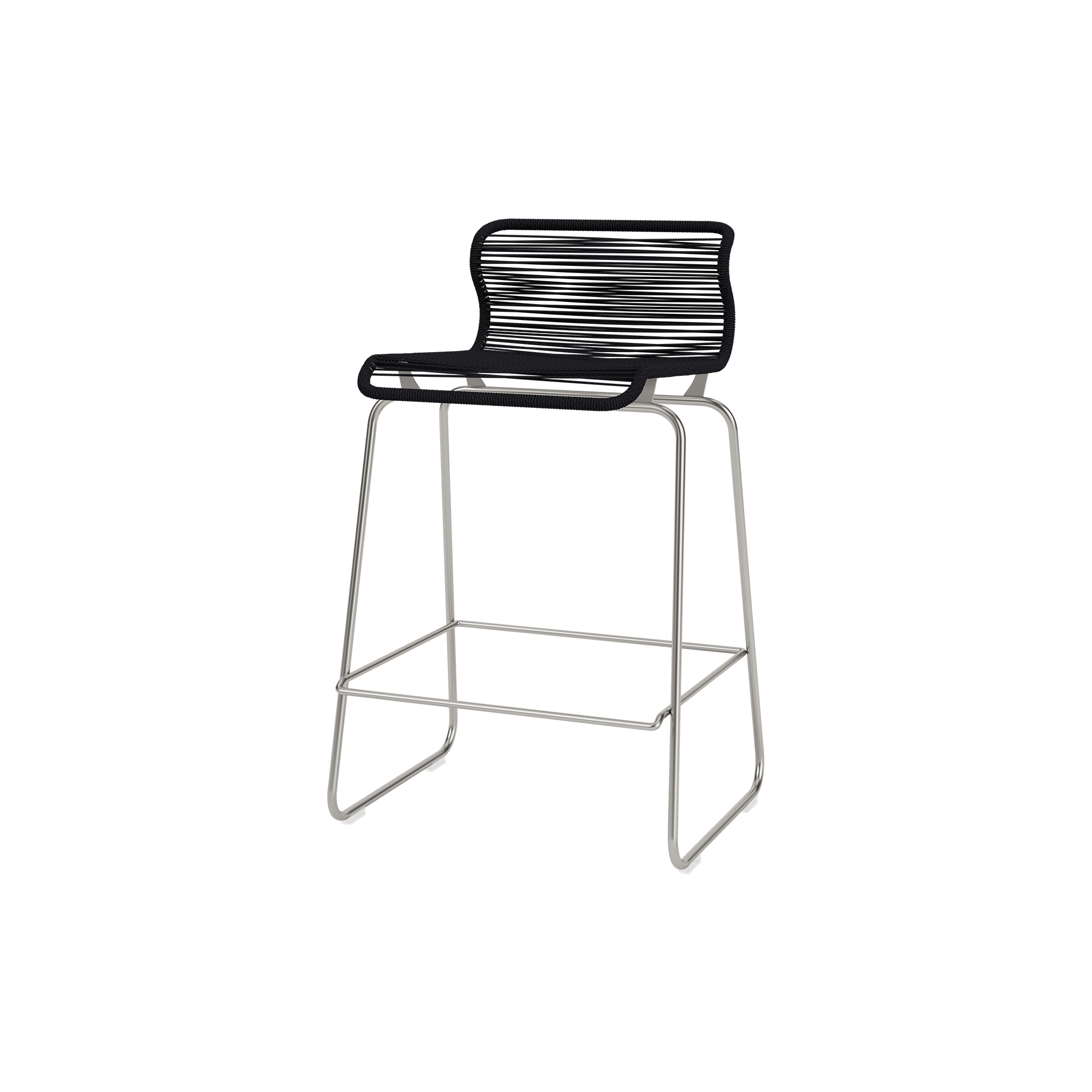 Montana Furniture - Panton One Kitchen barstol, paper black/steel - H: 83 x B: 50 x D: 44 cm.