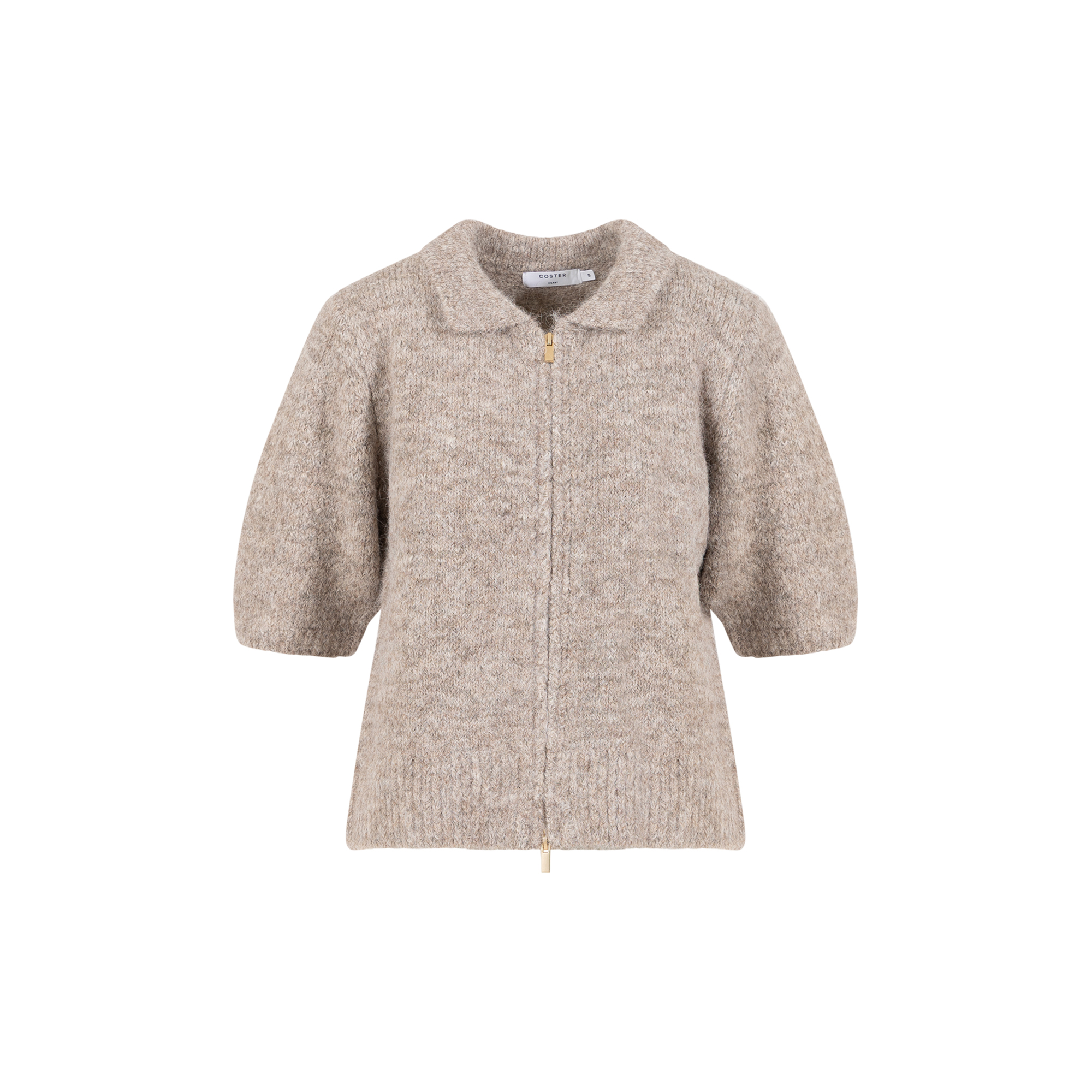 Coster Copenhagen - Knit with zipper, sand - Str. S