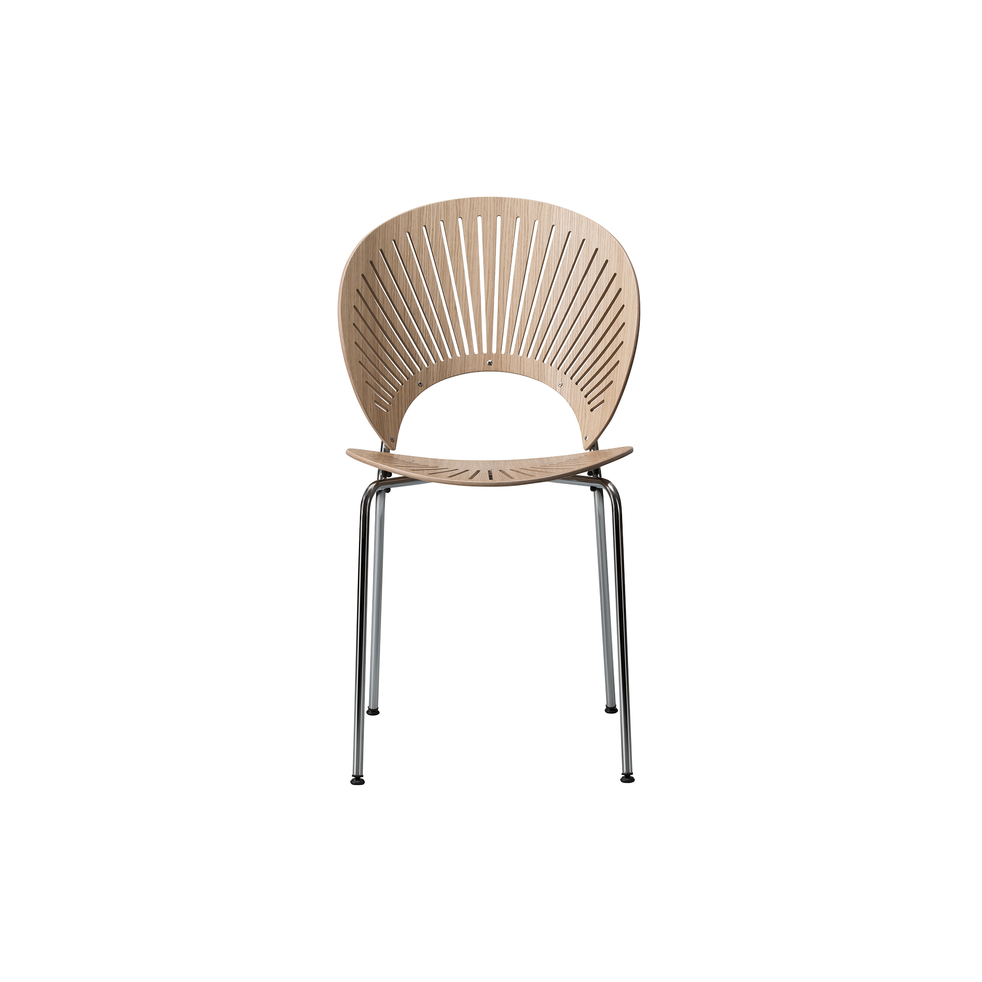 Fredericia Furniture - 3398 Trinidad stol, lacquered oak/chrome