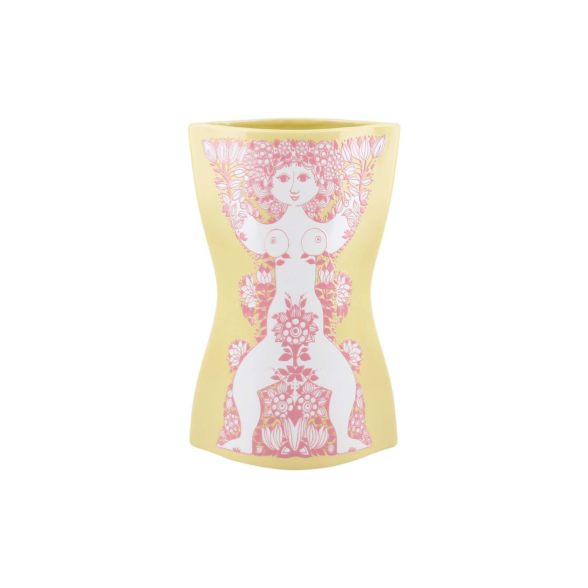 Bjørn Wiinblad - Nina Vase, gul/pink