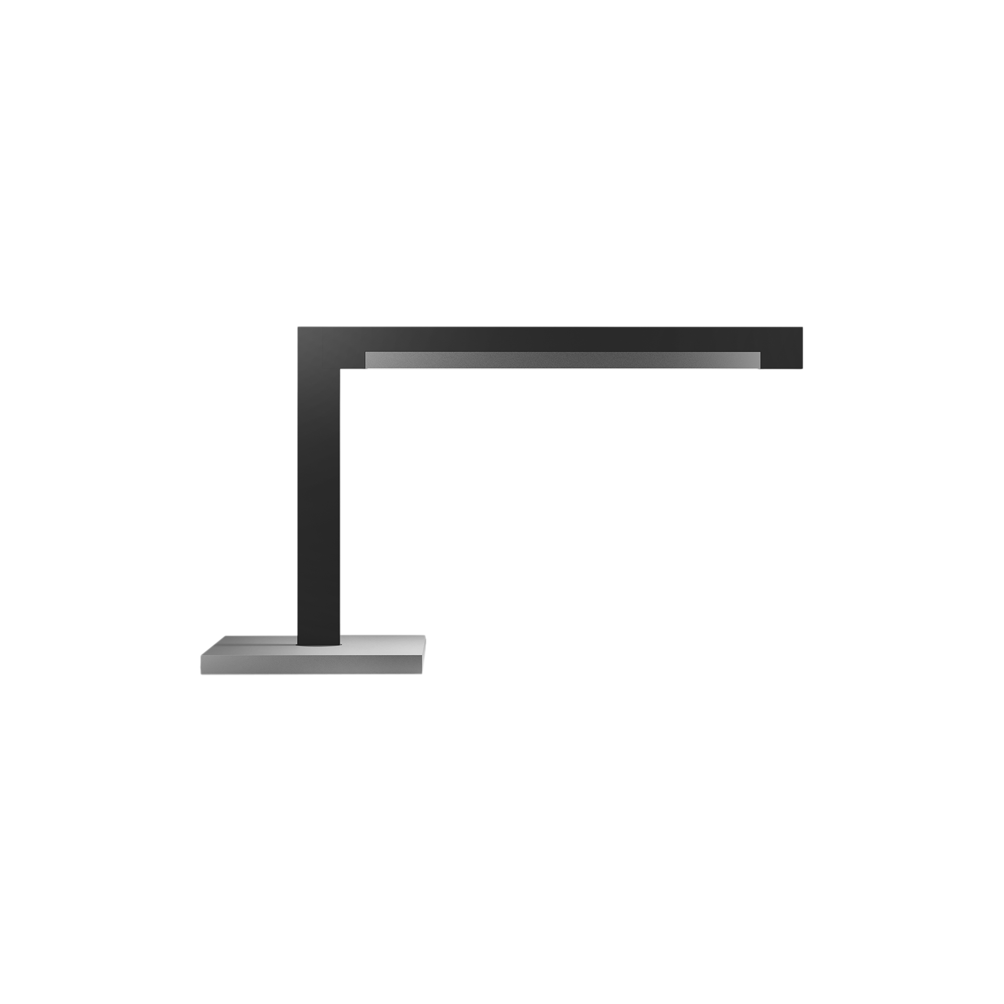 LIGHT-POINT - INLAY T2 LINEAR bordlampe, matt black/satin silver - H: 40 x B: 70 x D: 25 cm.