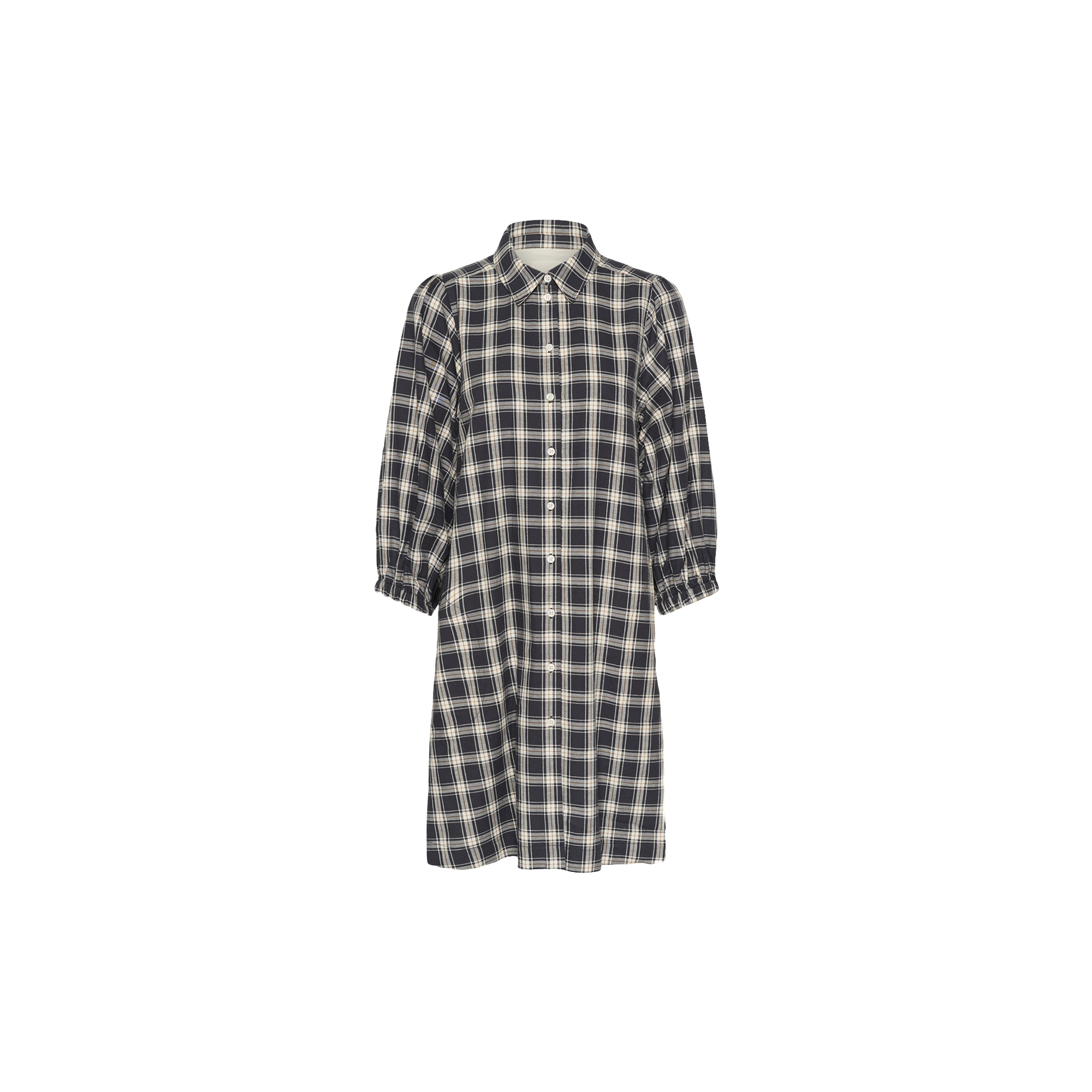 Part Two - EleinaPW Dress, dark navy check - Str. 40