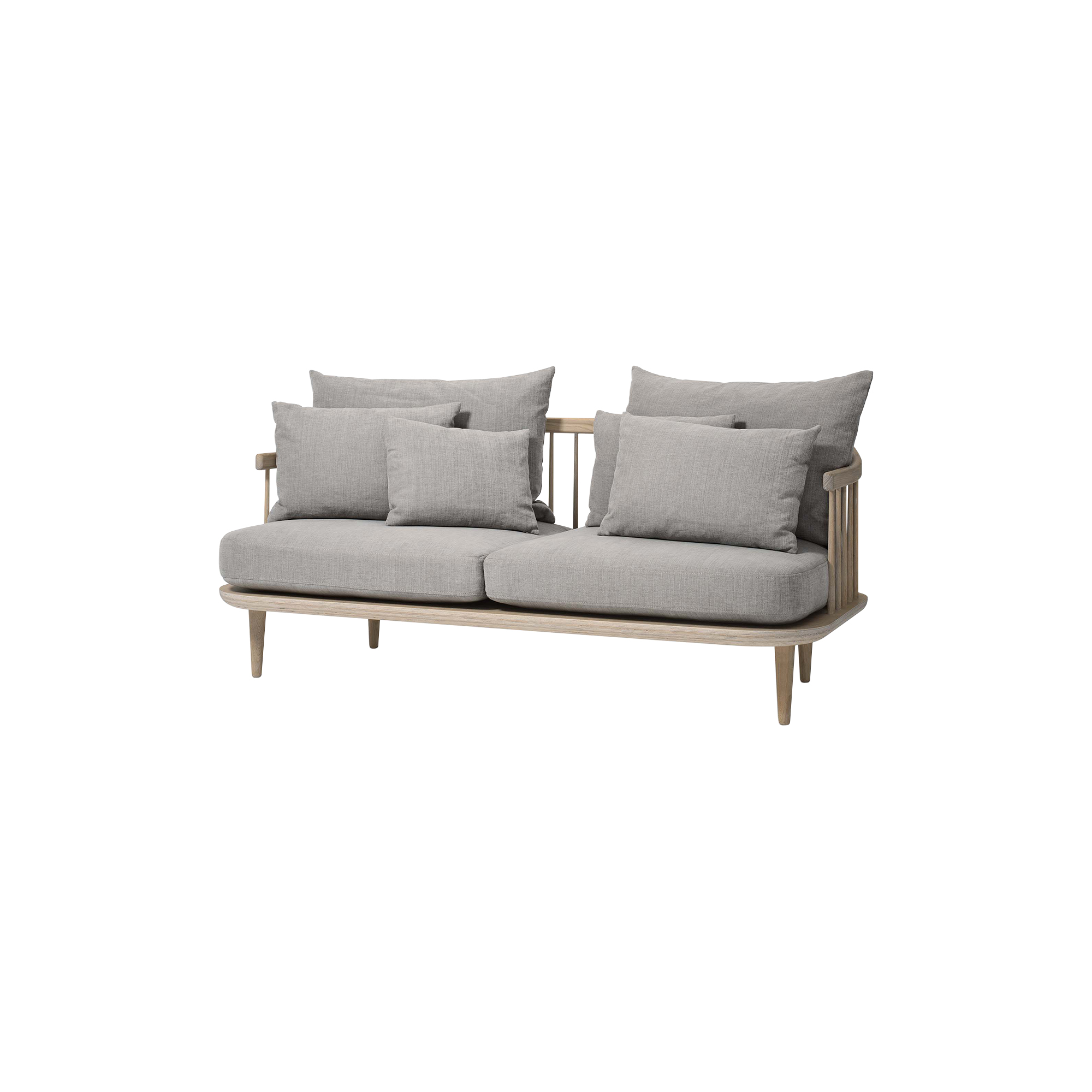 &Tradition - Fly SC2 2-seater Sofa, Hot Madison 094/oiled oak