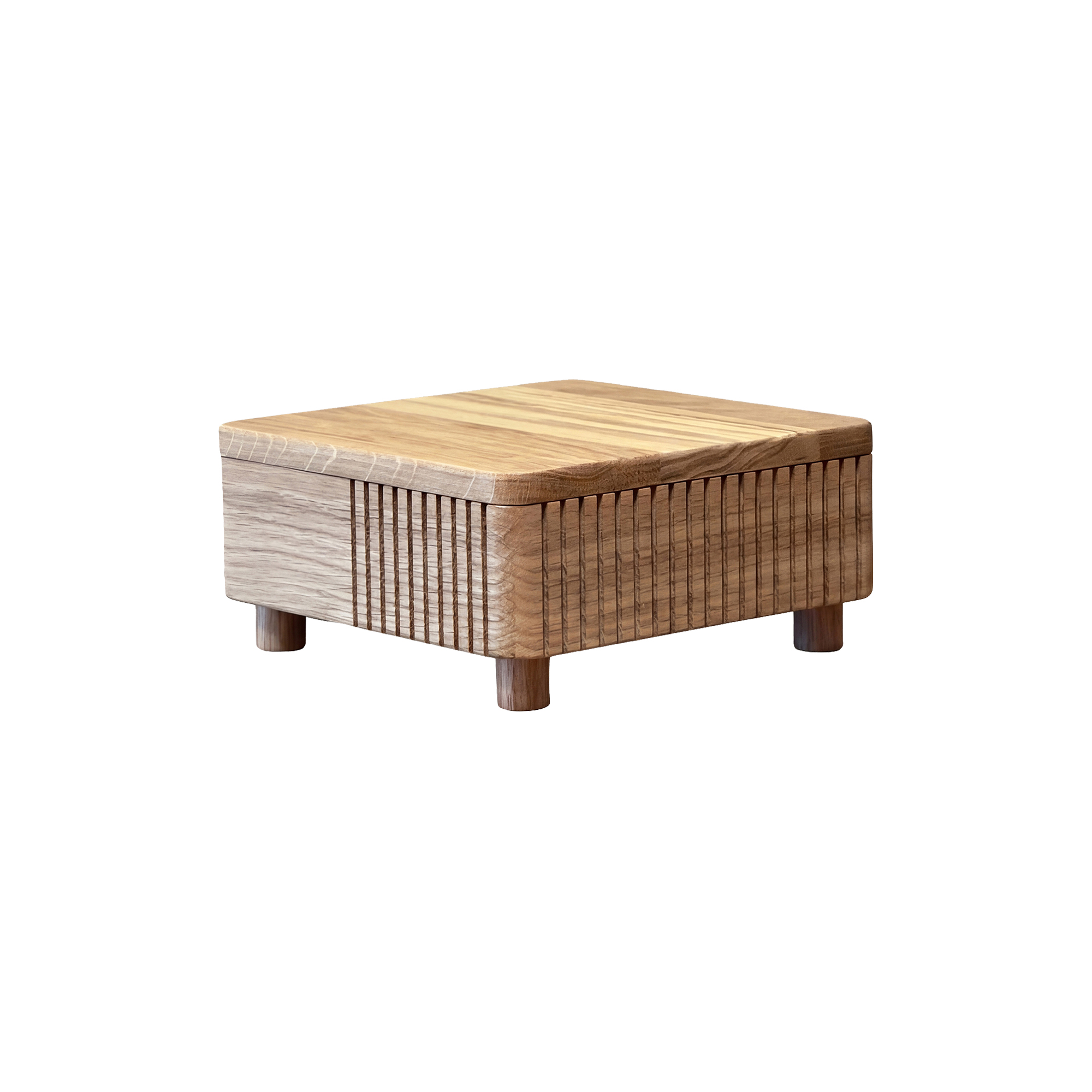 Upström - Mediabox Lamella, oak - 17 x 17 x 5 cm.