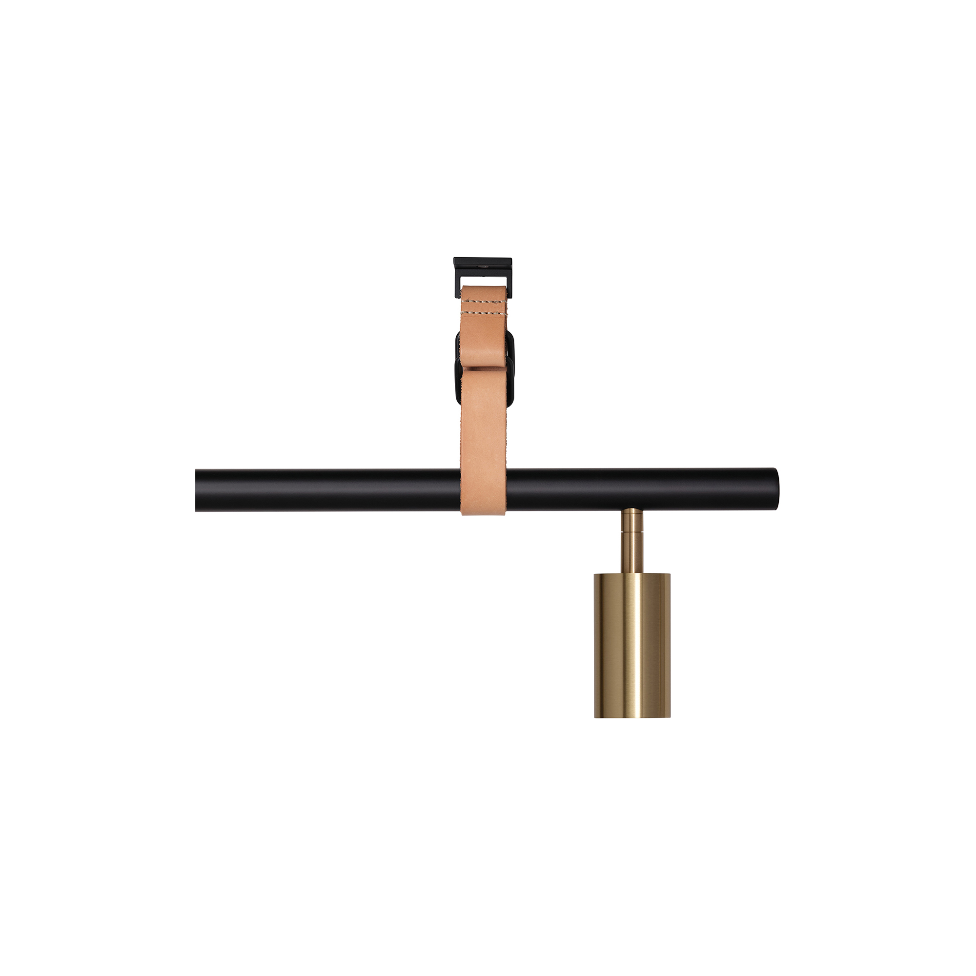 Rubn - Long John 4 Spot Pendant Nature Leather, black/brass