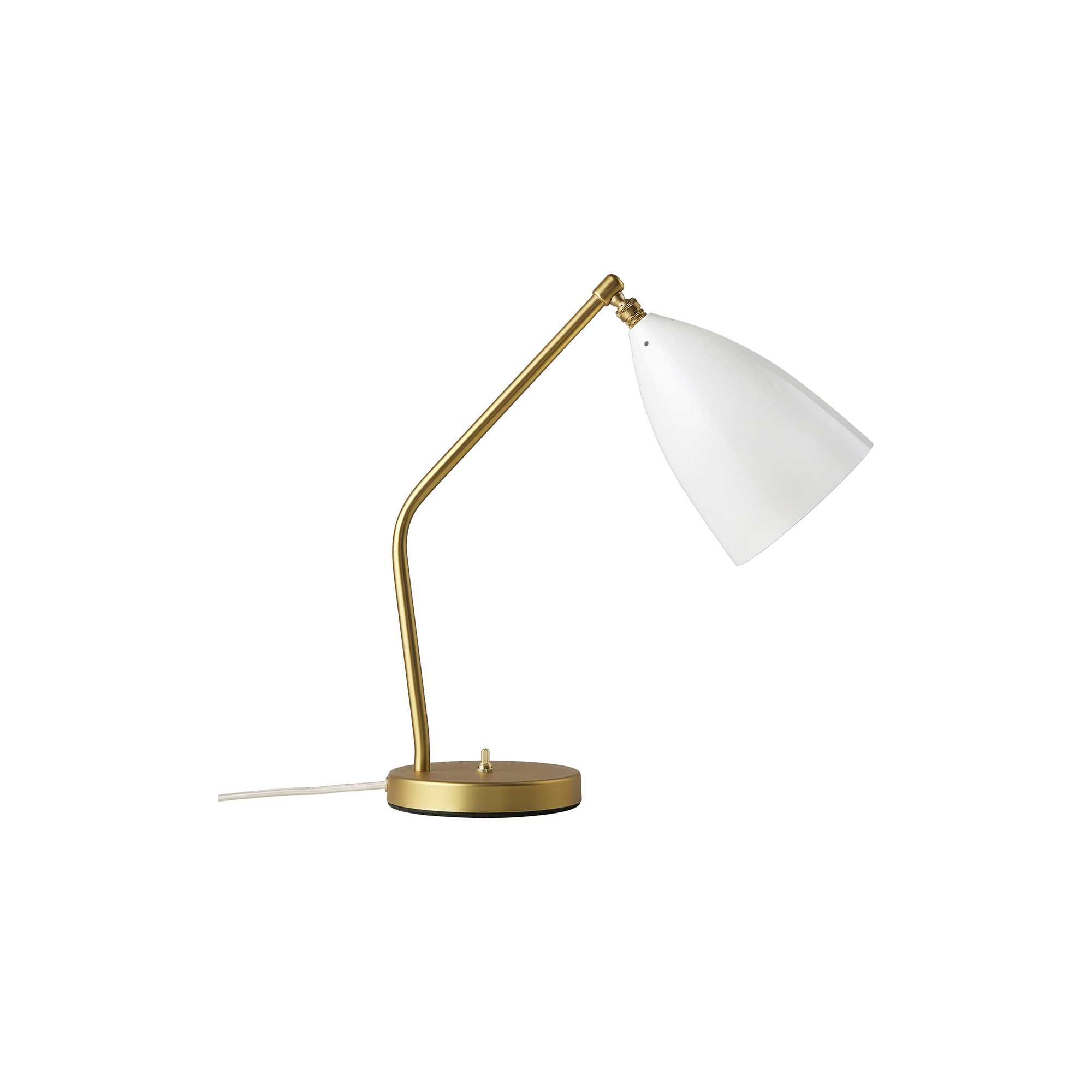 GUBI - Gräshoppa Table Lamp, alabaster white glossy, Grashopper - H: 41 x Ø 15 cm.