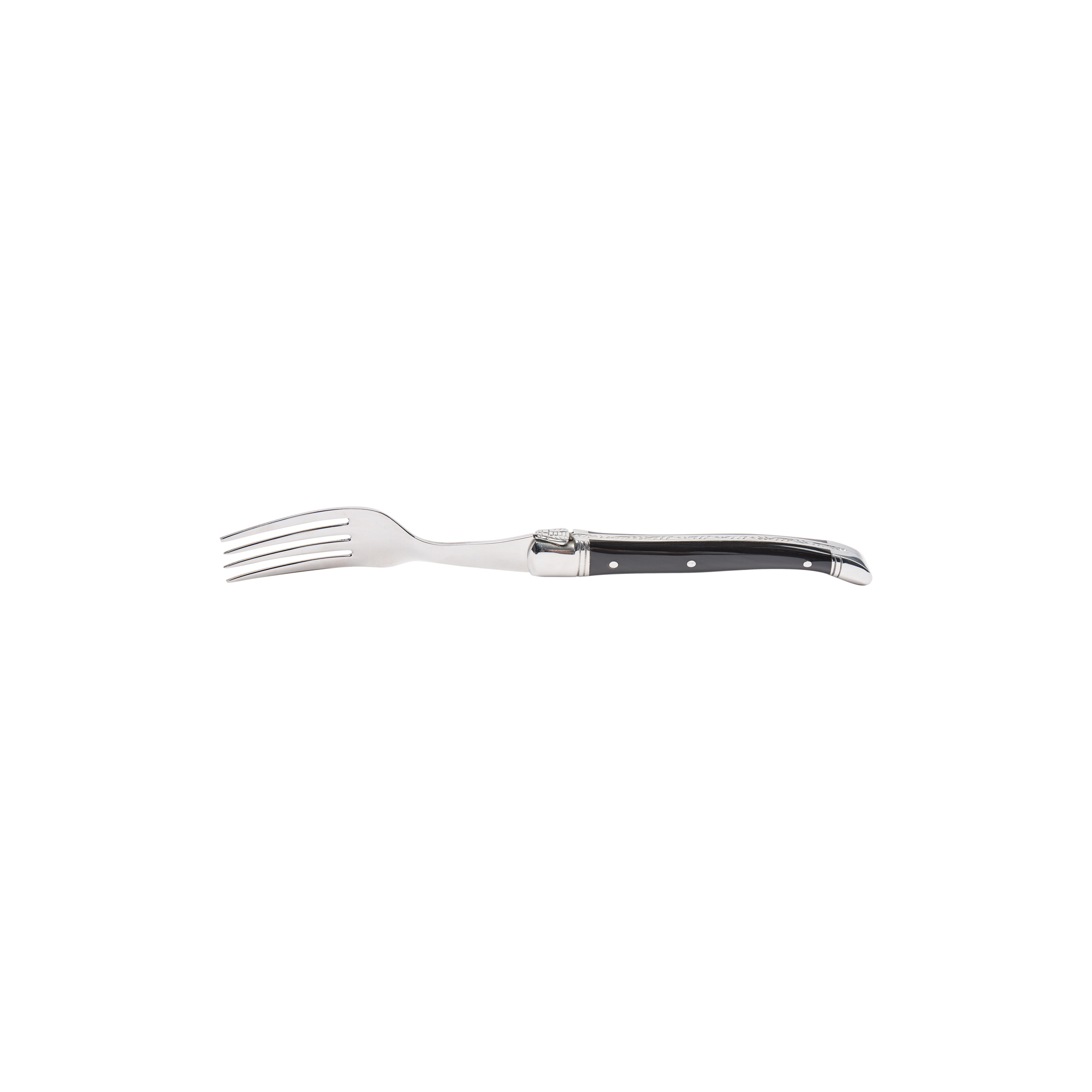 Laguiole Tradition - Steakgaffel, sort horn, Laguiole Tradition