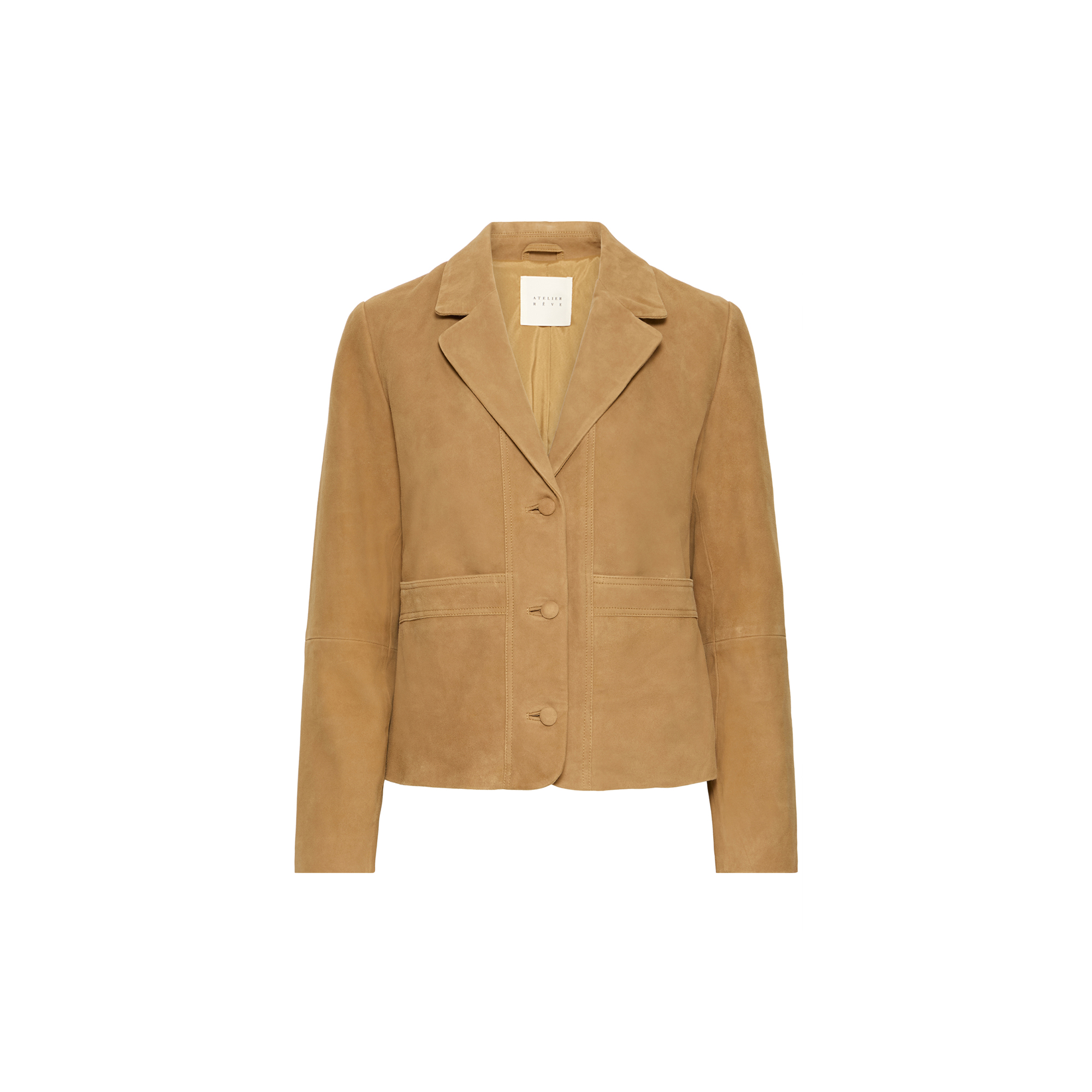 Atelier Rêve - IR Funda Jacket, suede light brown - Str. 34