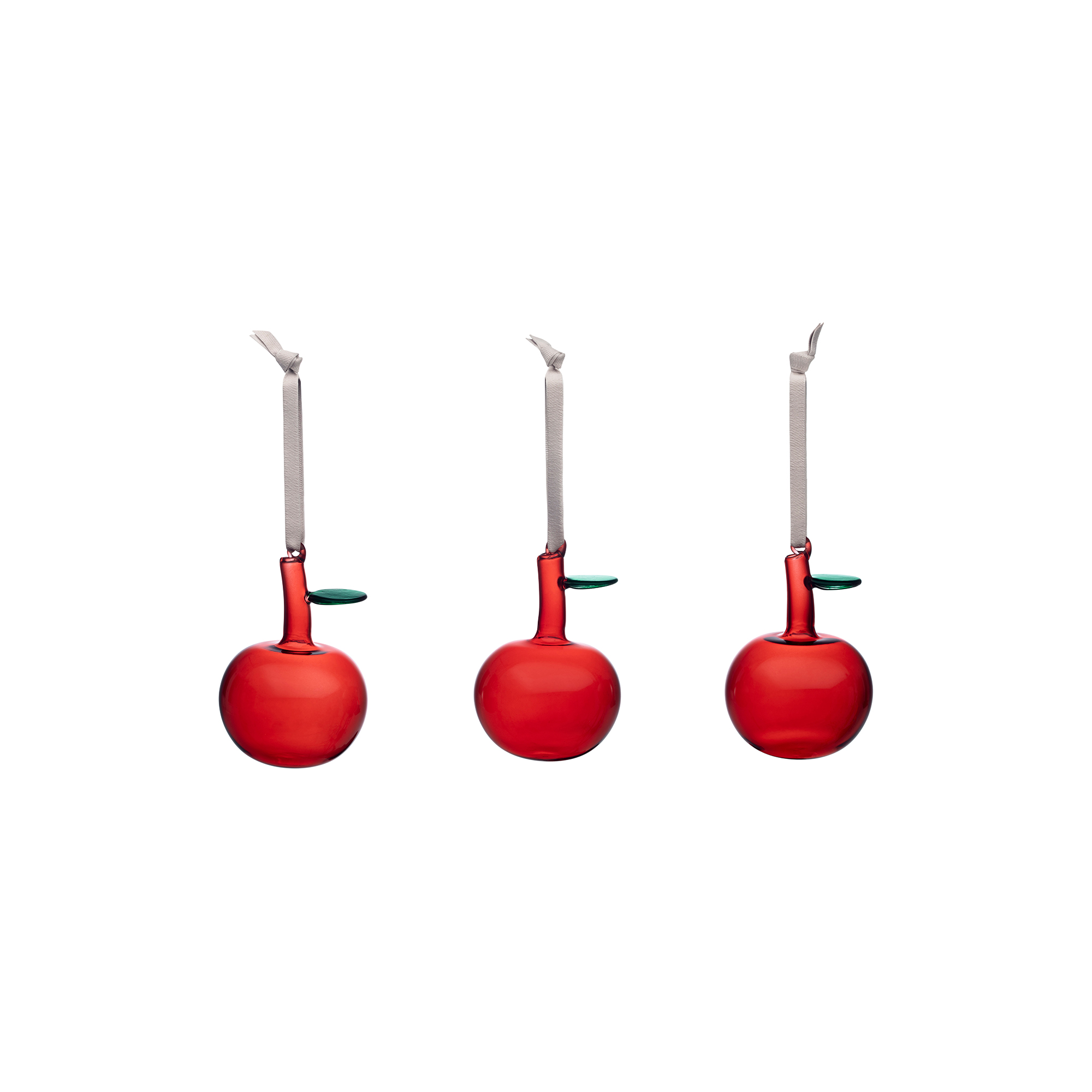 Iittala - Glas æble 3 stk., rød, Iittala Decorations