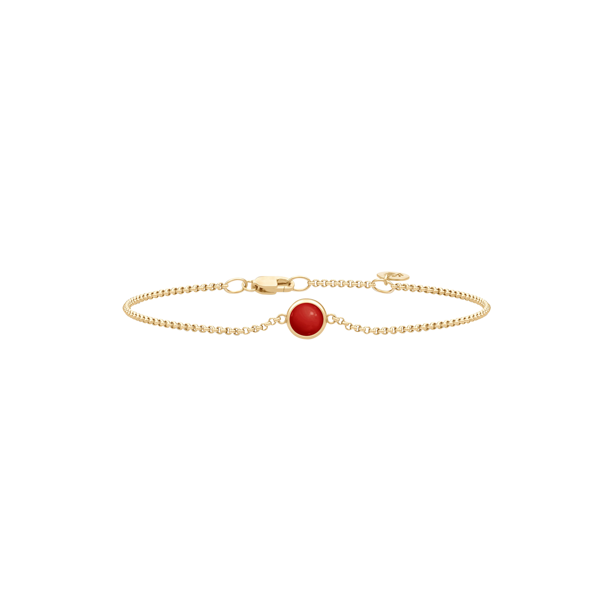 Julie Sandlau - Primini Armbånd, gold/red coral