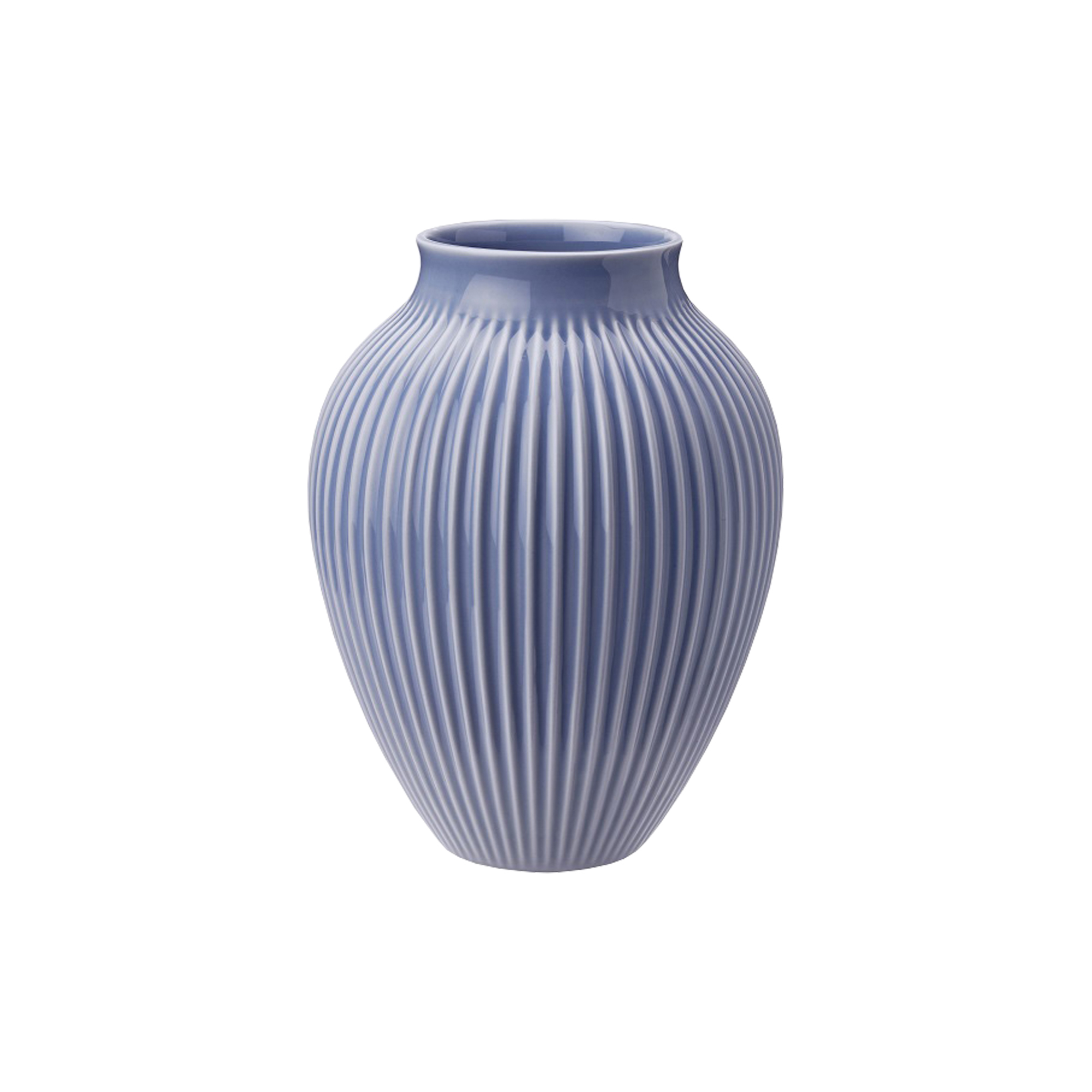 Knabstrup Keramik - Knabstrup vase ripple, lavender - H20 cm