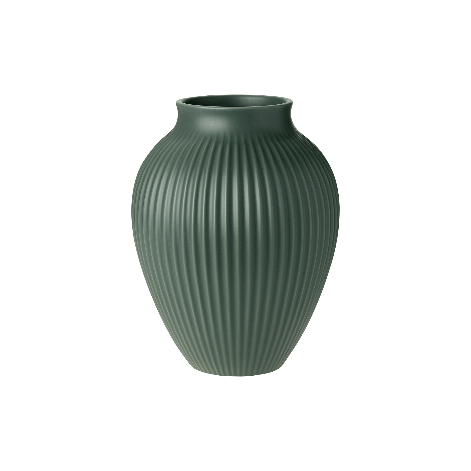 Knabstrup Keramik - Knabstrup vase ripple, mat celadon green - H27 cm