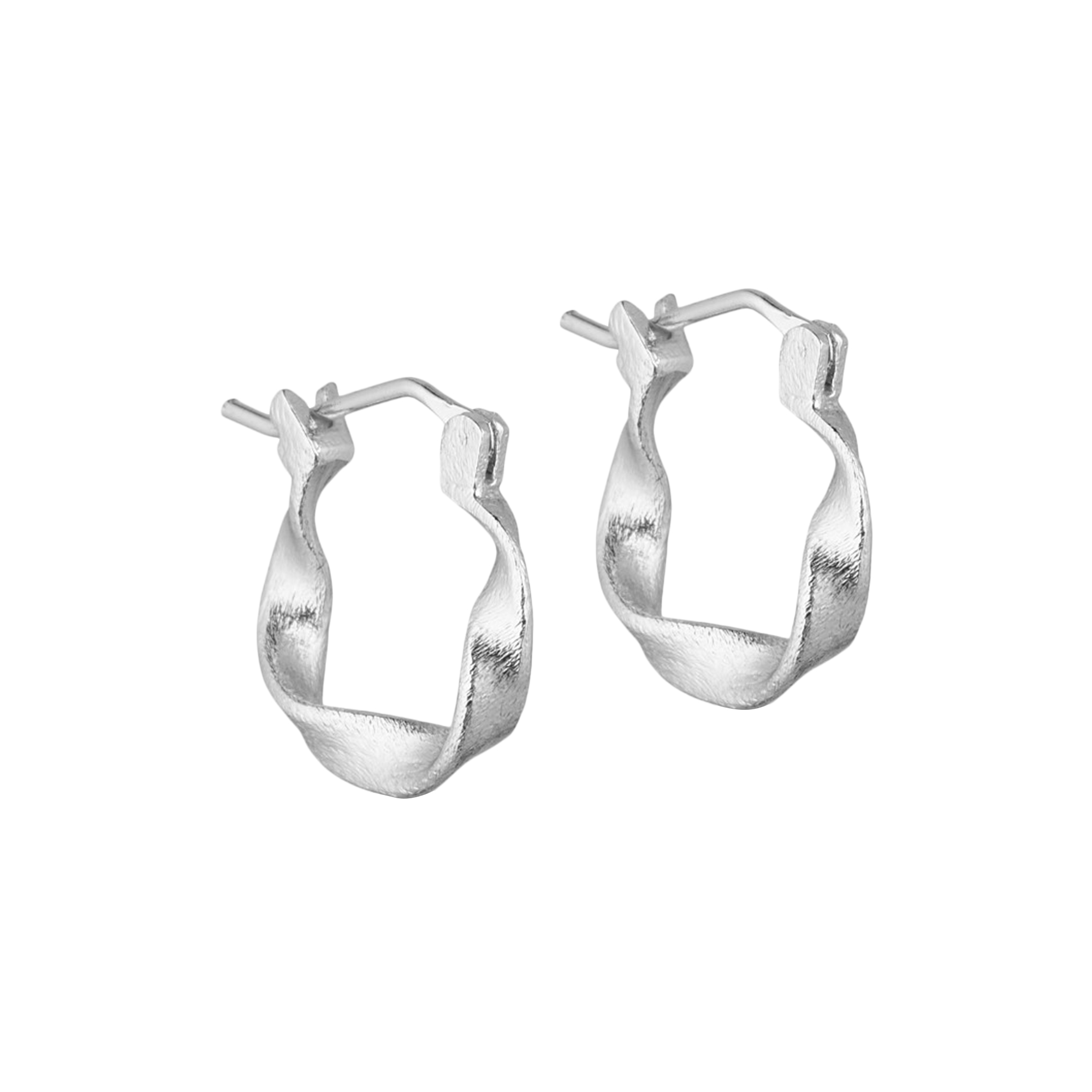 Pure by Nat - Maeve Hoops Small, forsølvet - Small