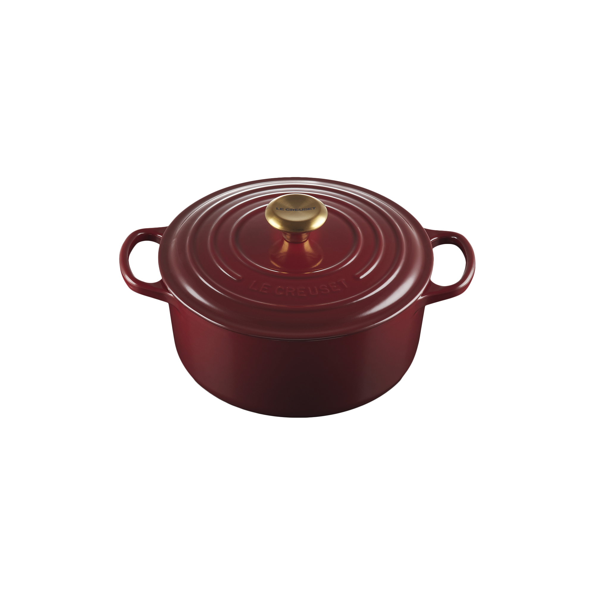 Le Creuset - Signature rund støbejernsgryde Ø 24 cm, garnet - Ø24 cm