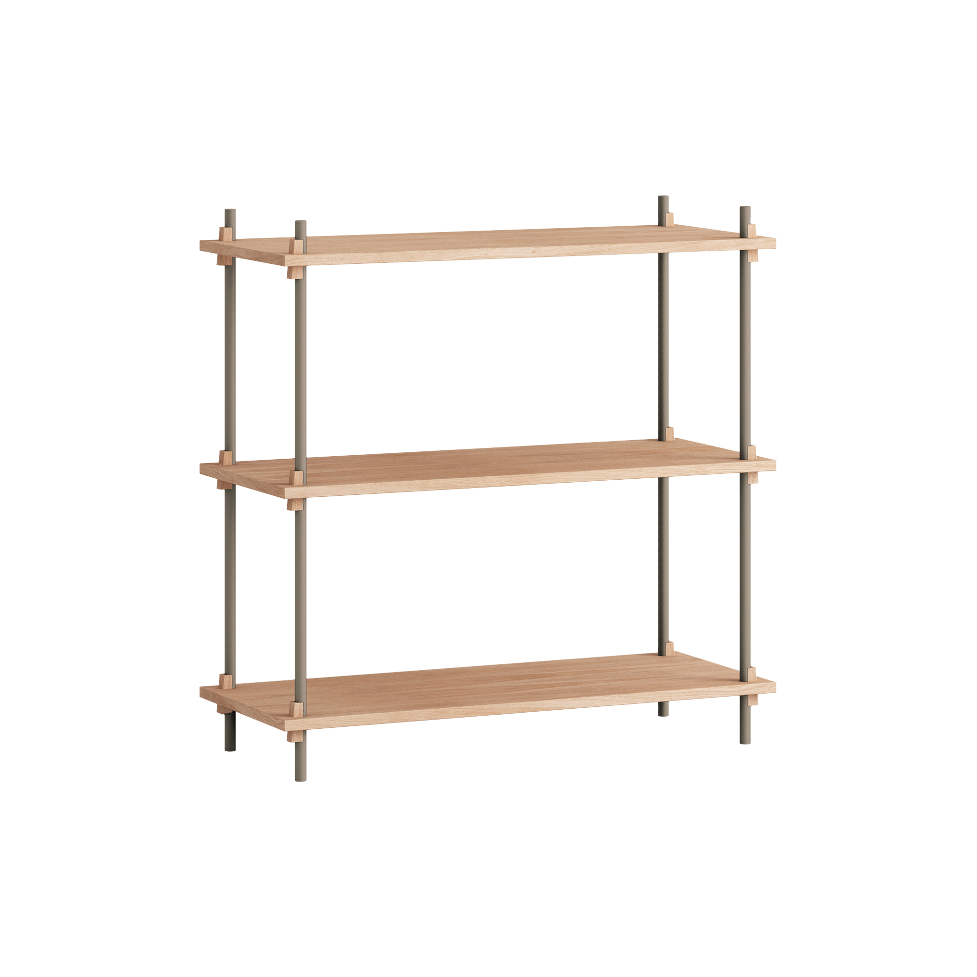 MOEBE - Shelving Classic Standard, oak/warm grey