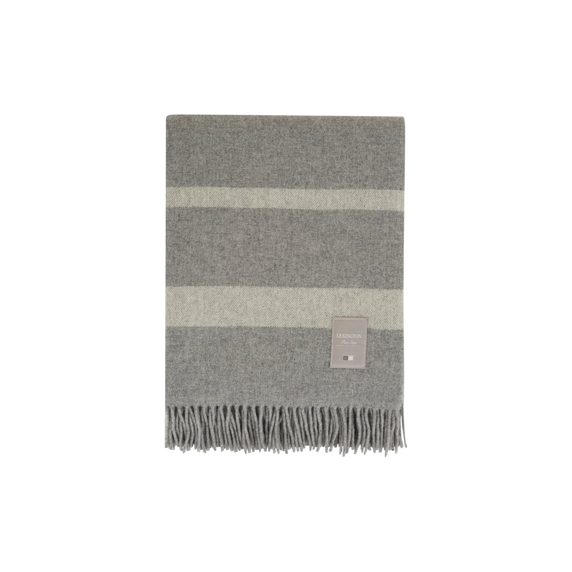 Lexington - Hotel Wool Throw, gray/white